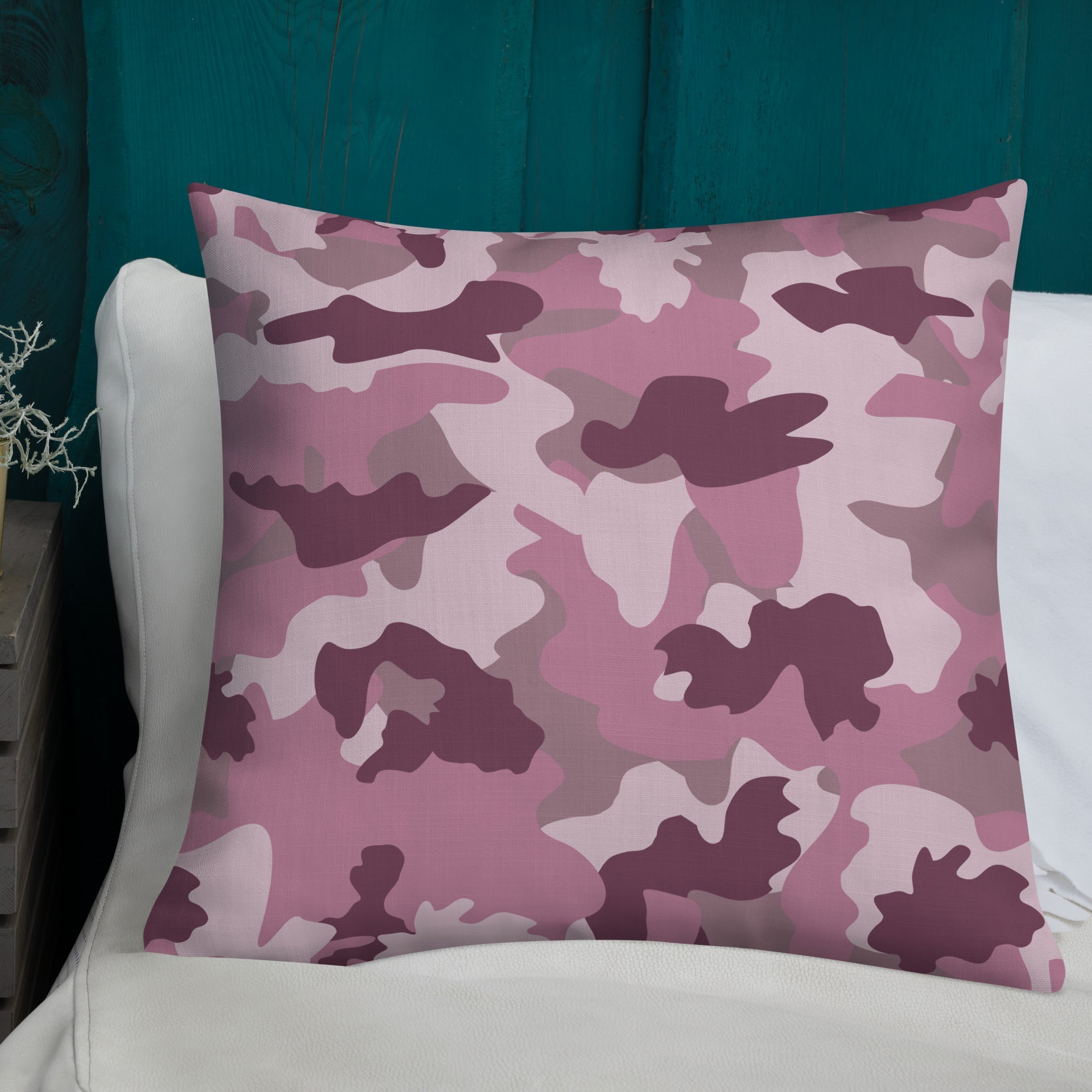 Army Enthusiast Camouflage Premium Throw Pillow