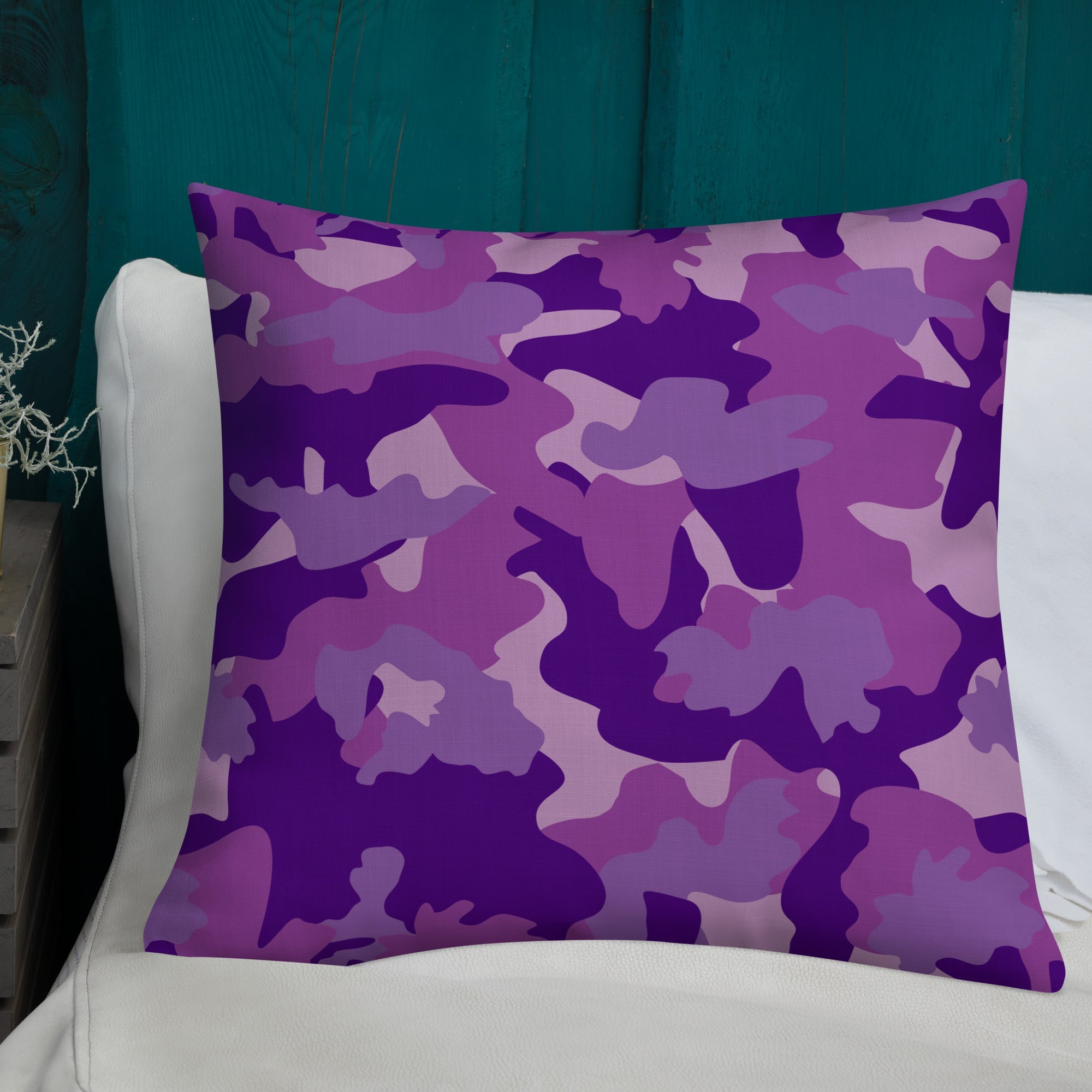 Army Enthusiast Camouflage Premium Throw Pillow