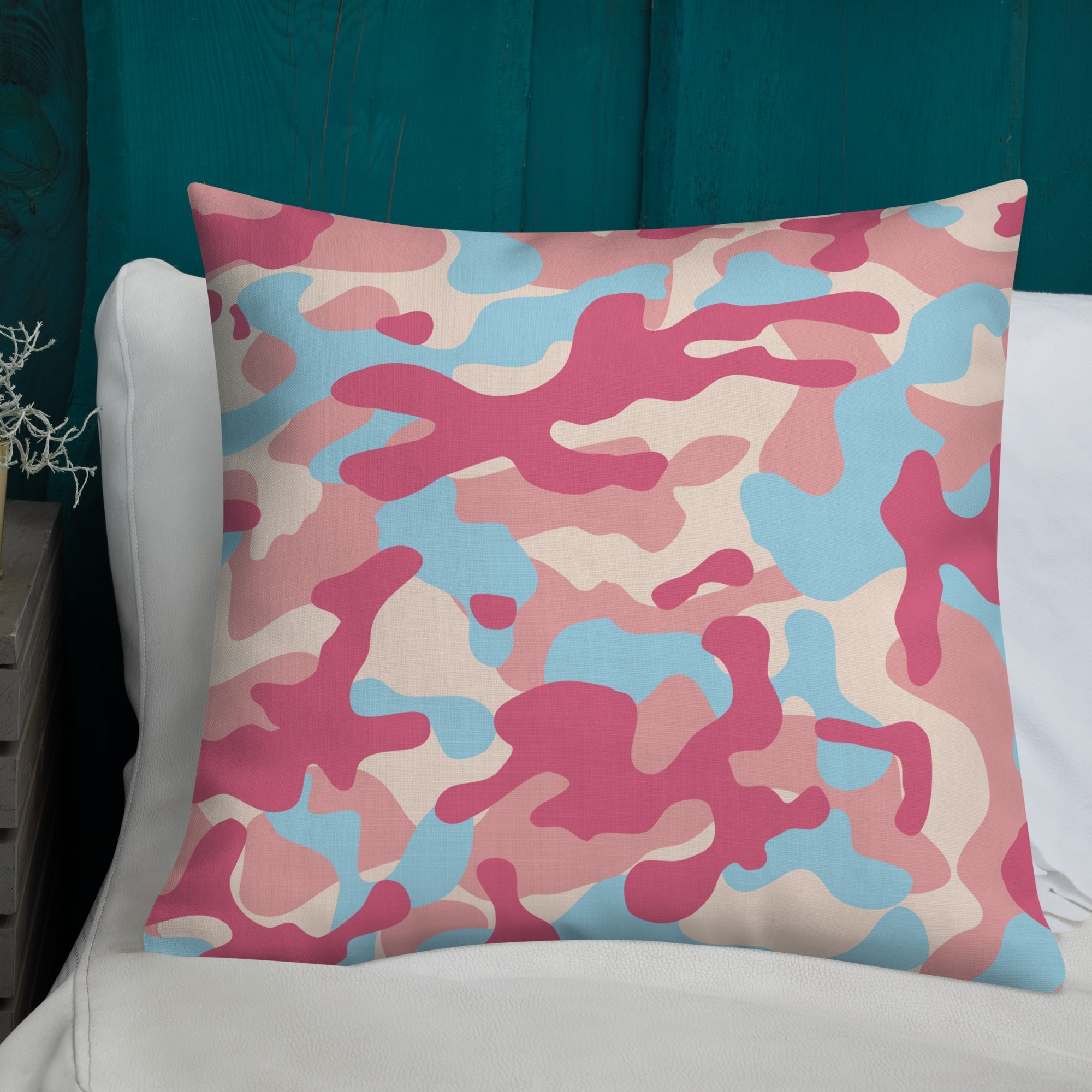 Army Enthusiast Camouflage Premium Throw Pillow