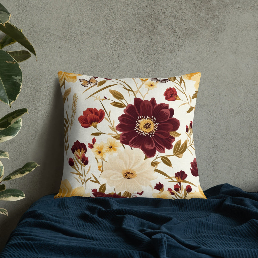 Floral Lover's Botanical Throw Pillow