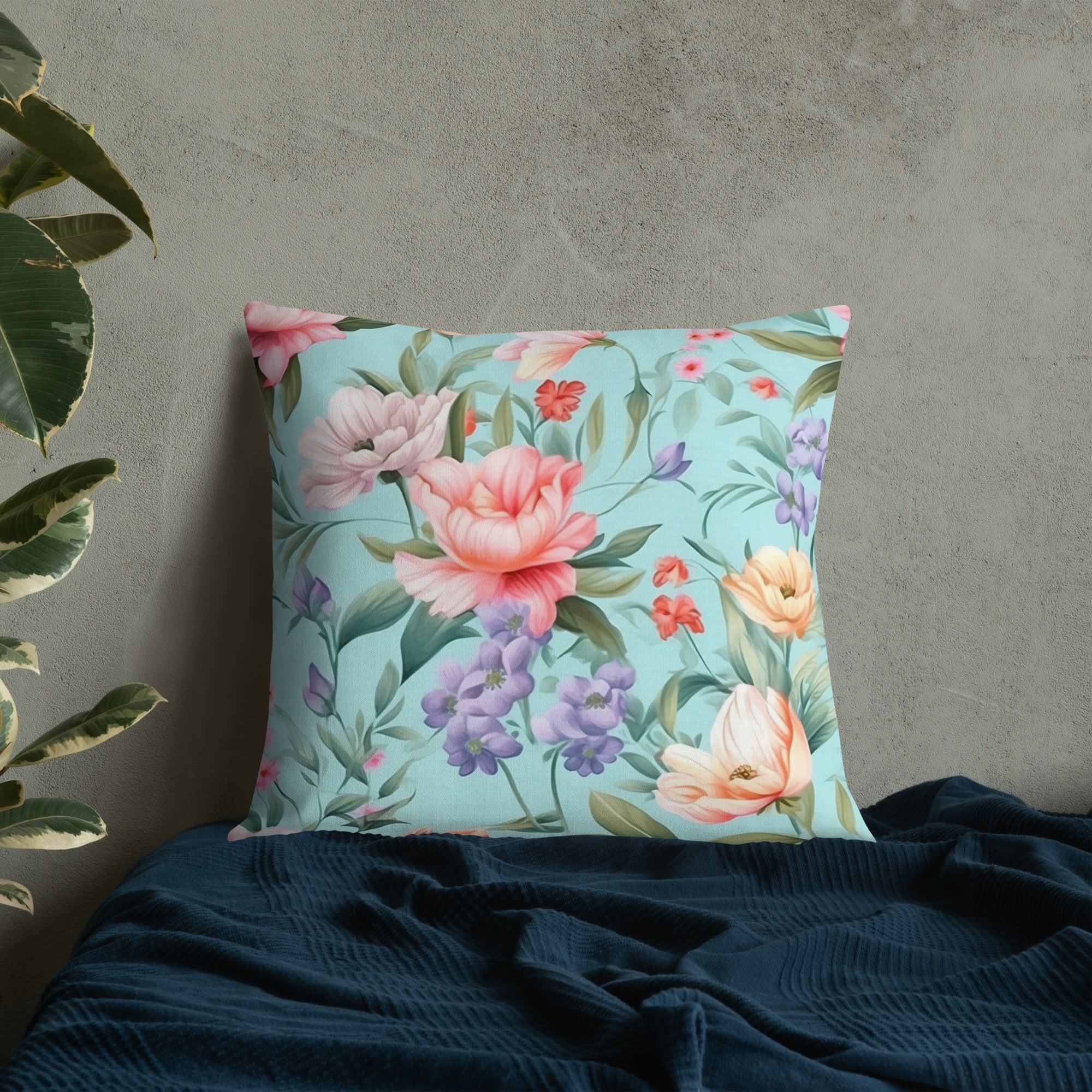 Floral Lover's Botanical Throw Pillow