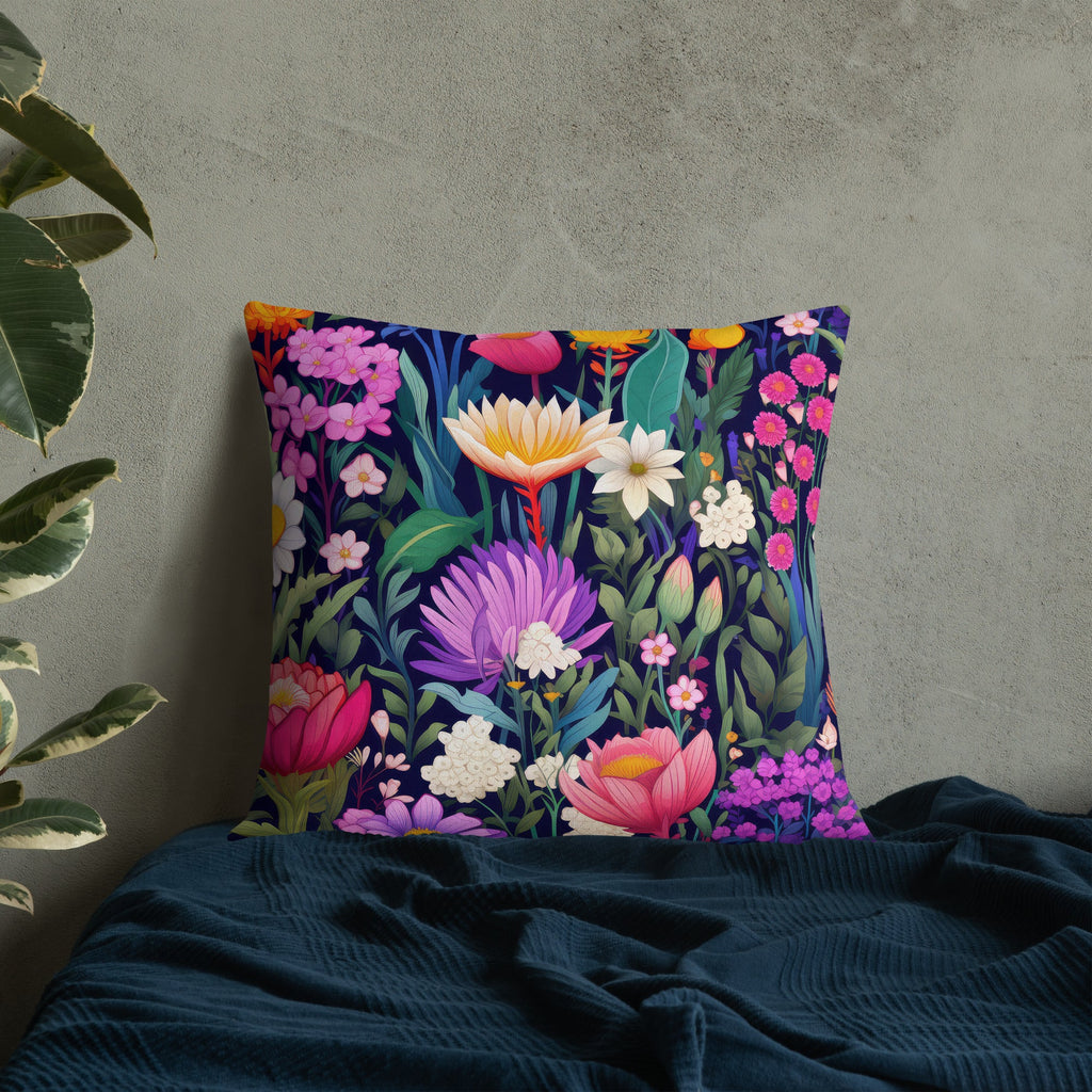 Floral Lover's Botanical Throw Pillow