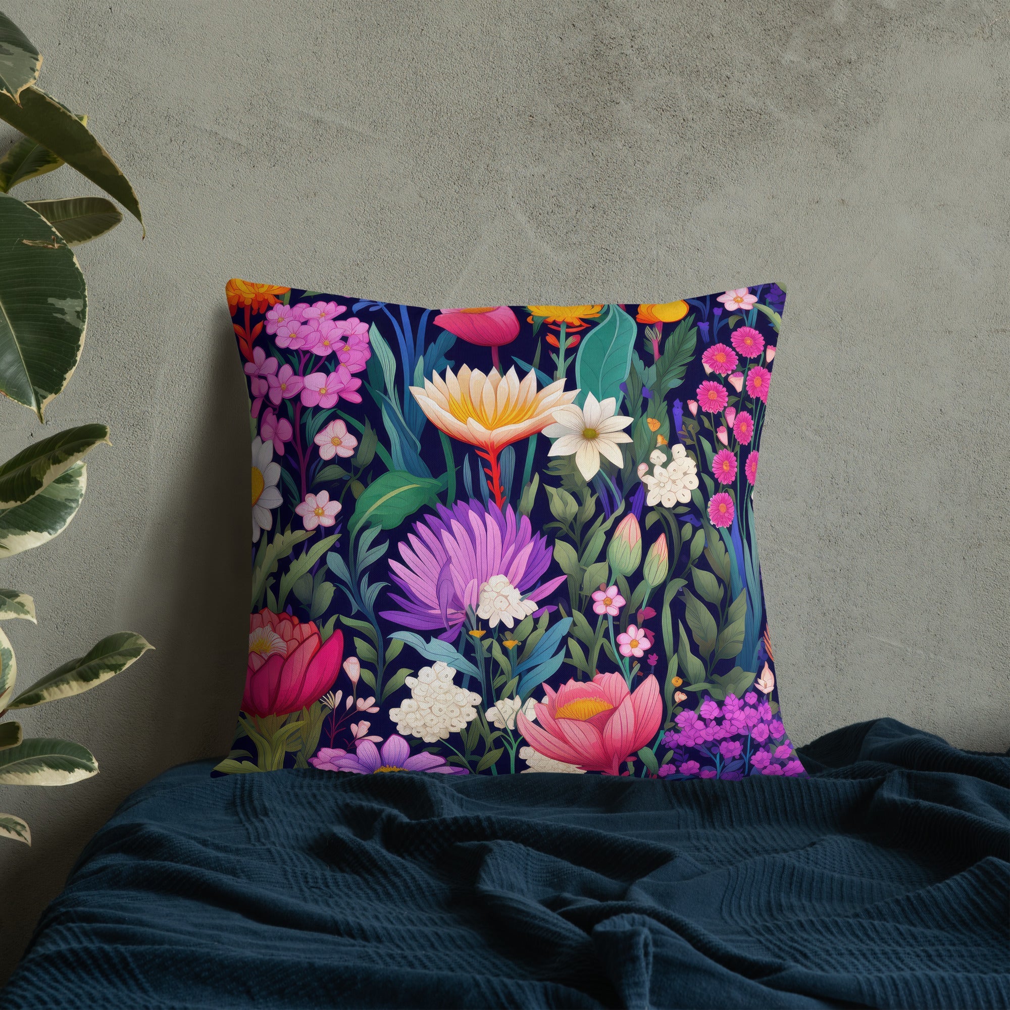 Floral Lover's Botanical Throw Pillow