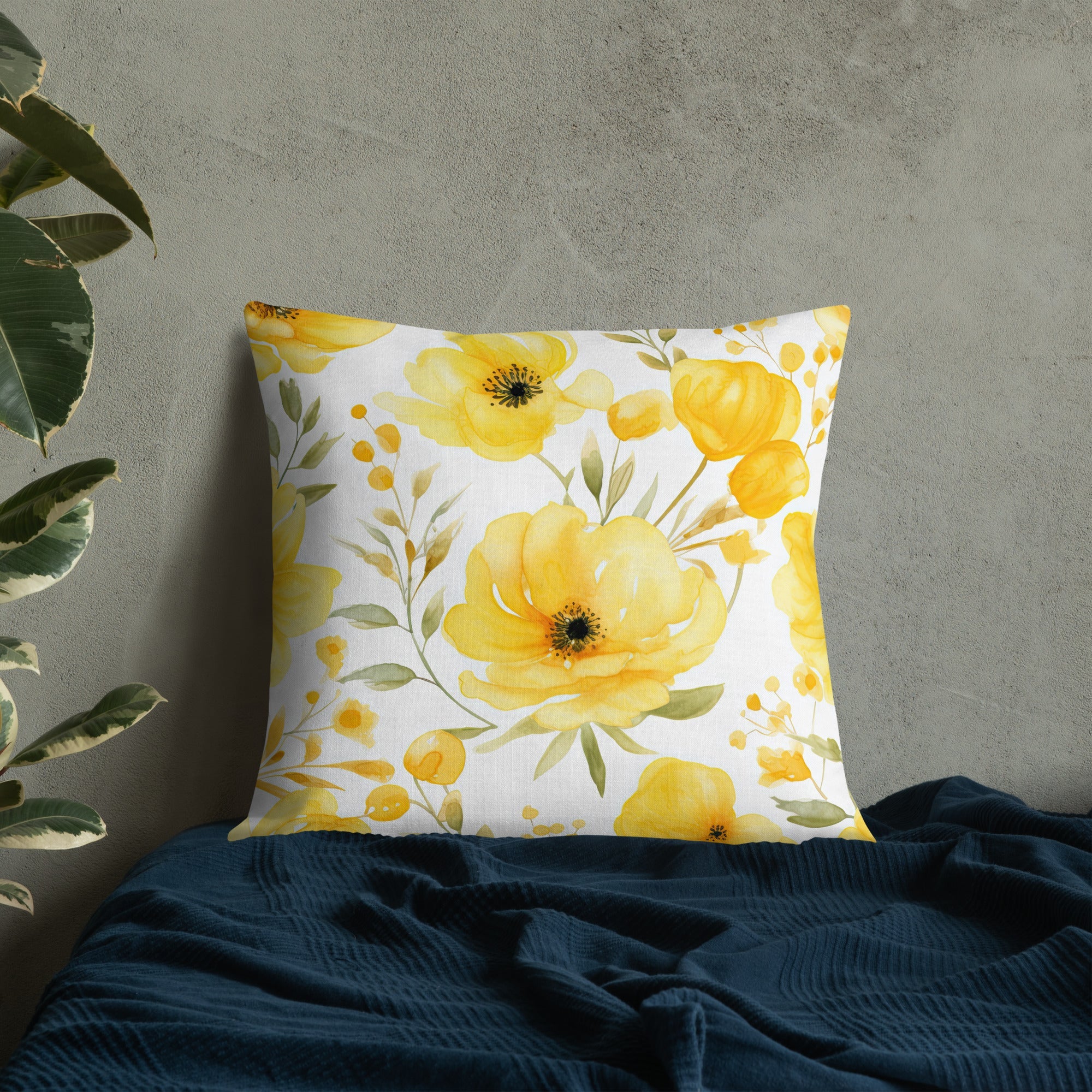 Floral Lover's Botanical Throw Pillow