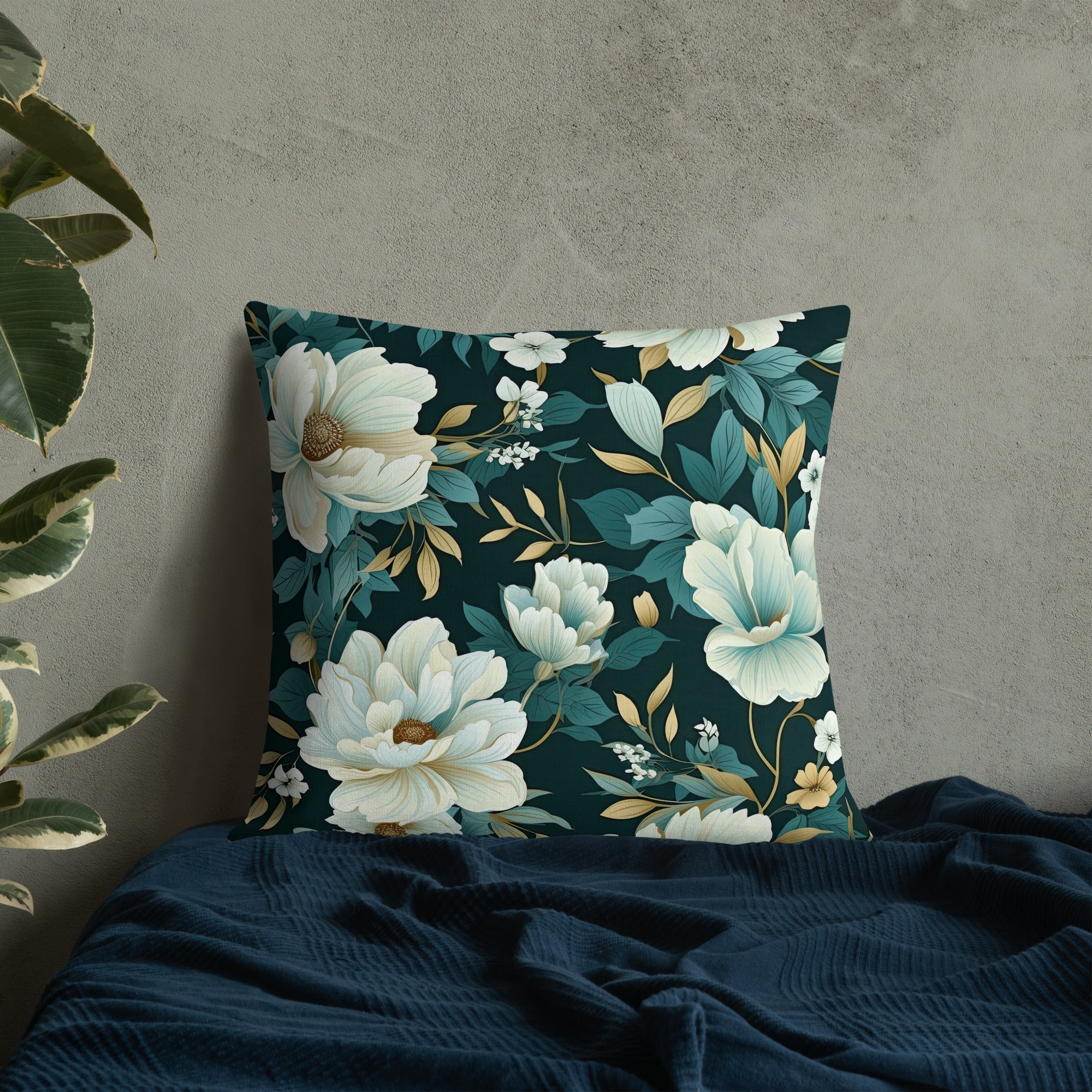 Floral Lover's Botanical Throw Pillow