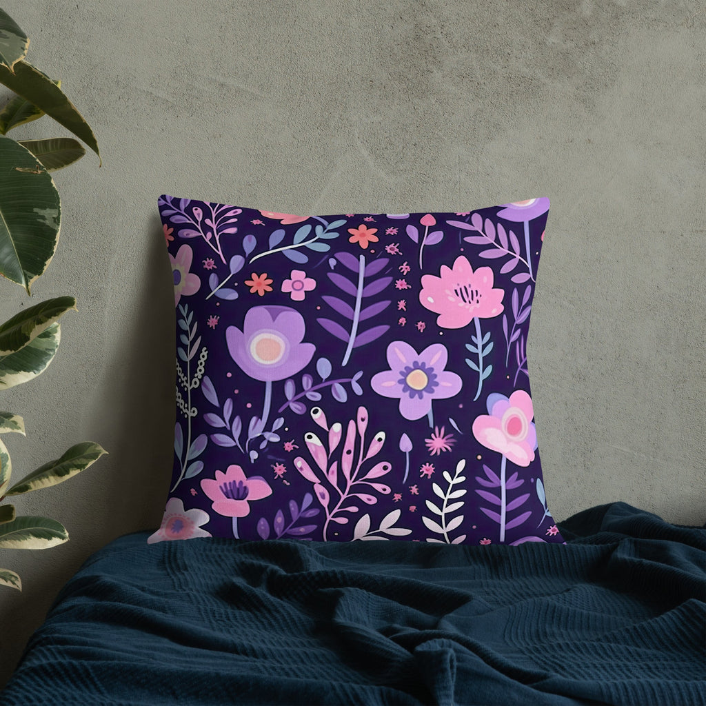 Floral Lover's Botanical Throw Pillow