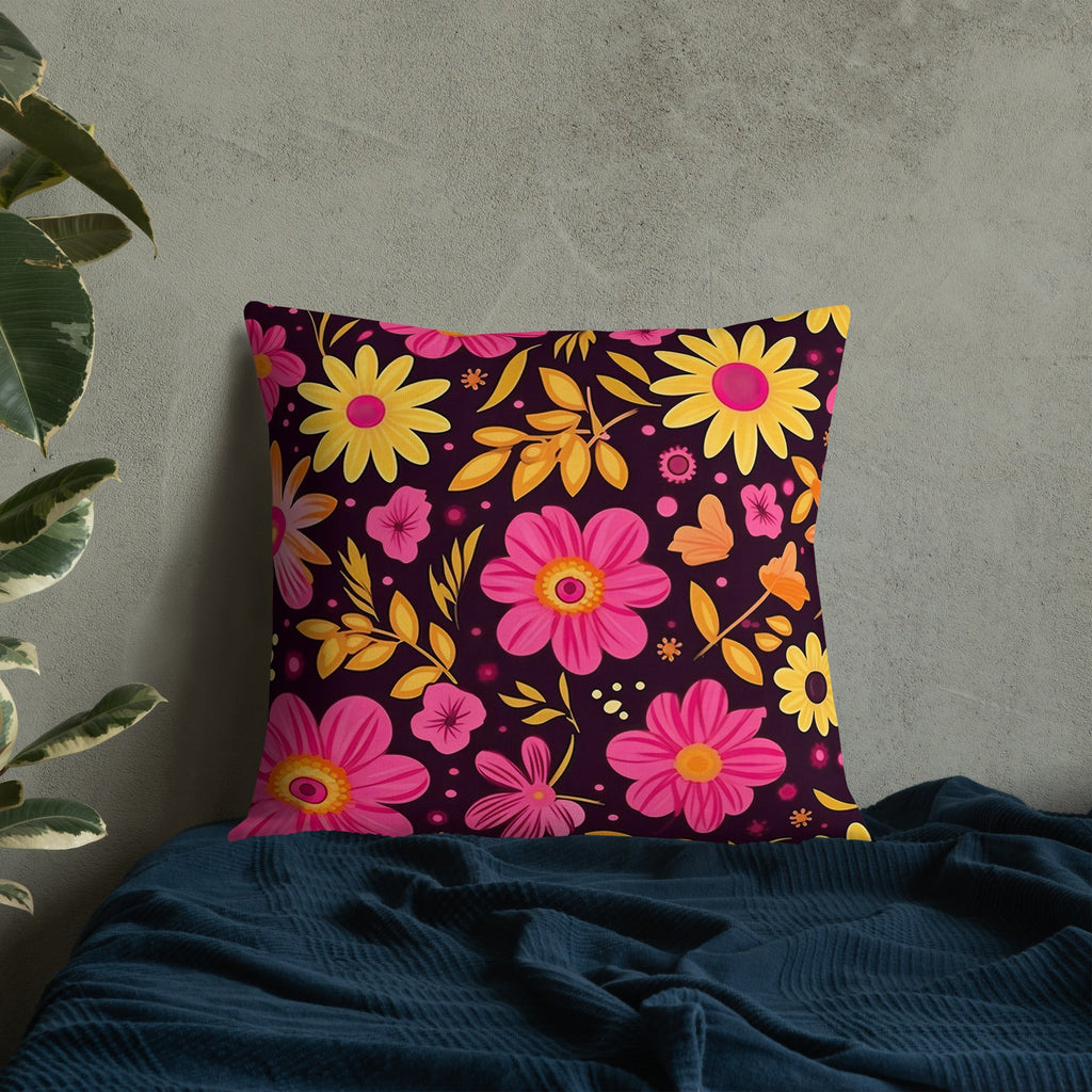 Floral Lover's Botanical Throw Pillow