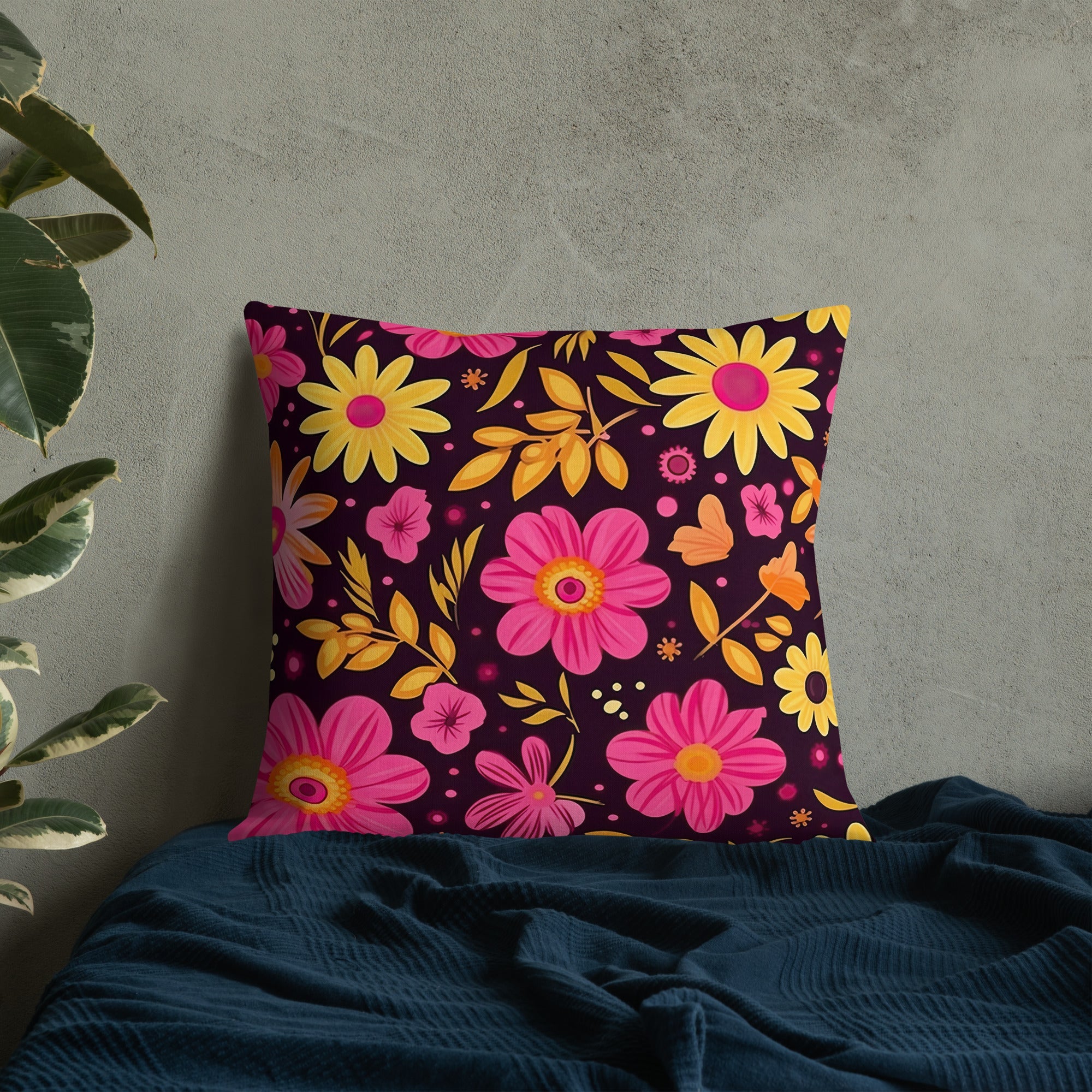 Floral Lover's Botanical Throw Pillow