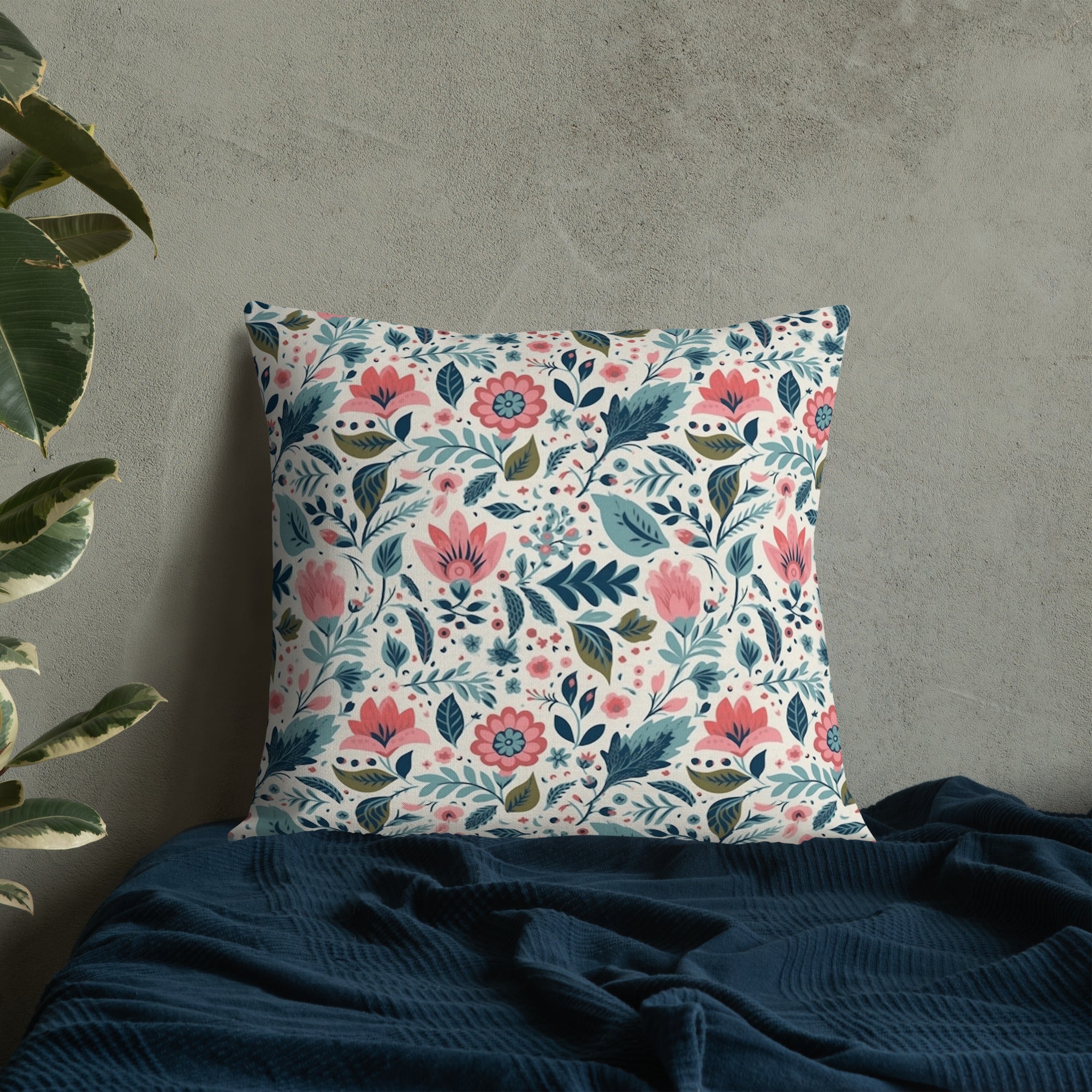 Floral Lover's Botanical Throw Pillow