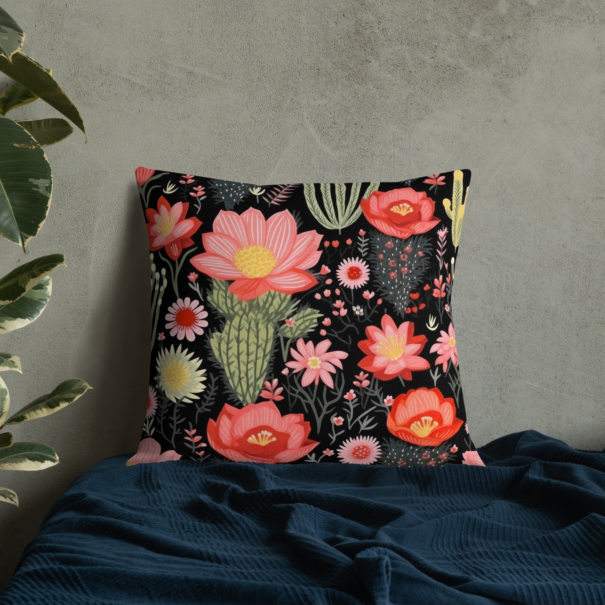 Floral Lover's Botanical Throw Pillow