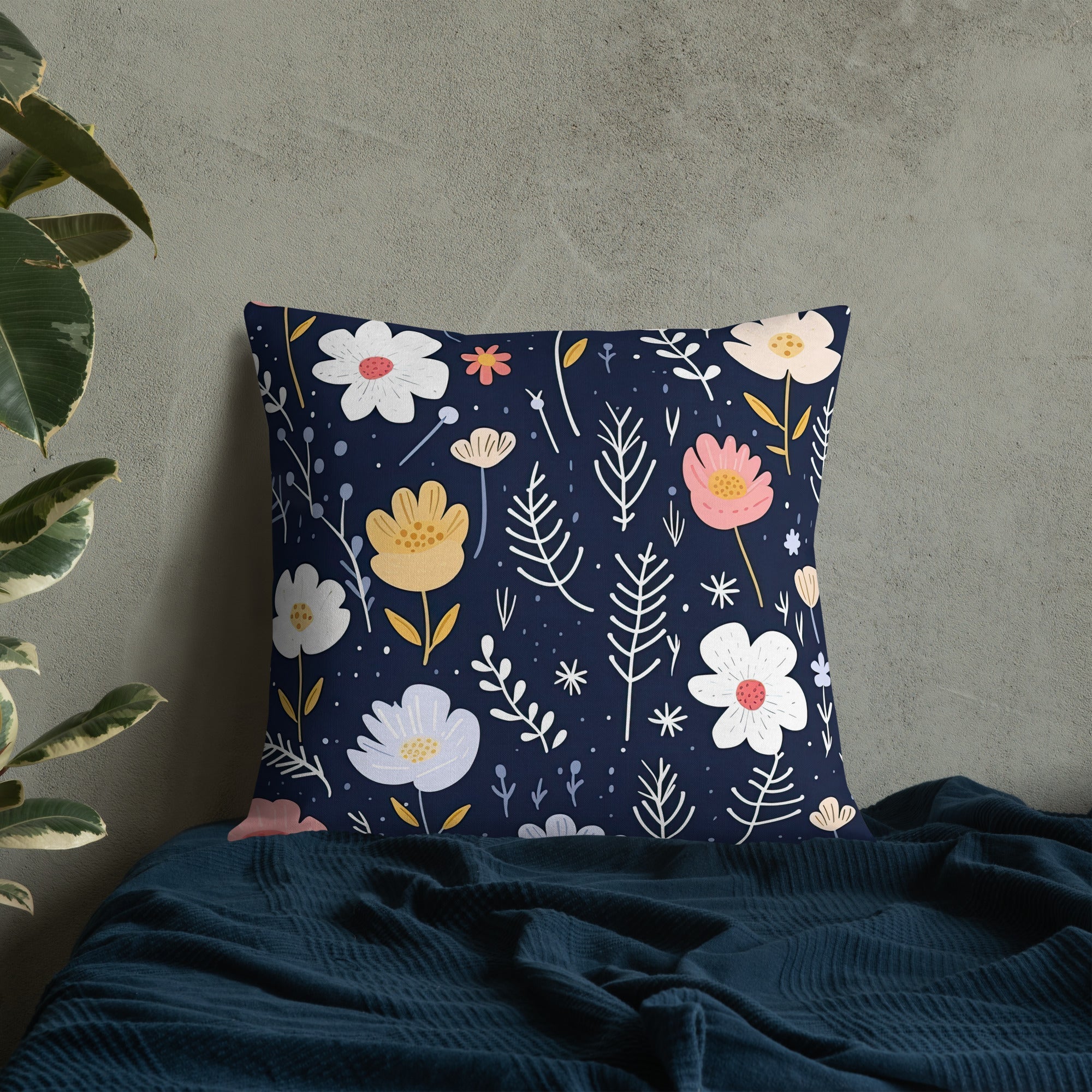 Floral Lover's Botanical Throw Pillow