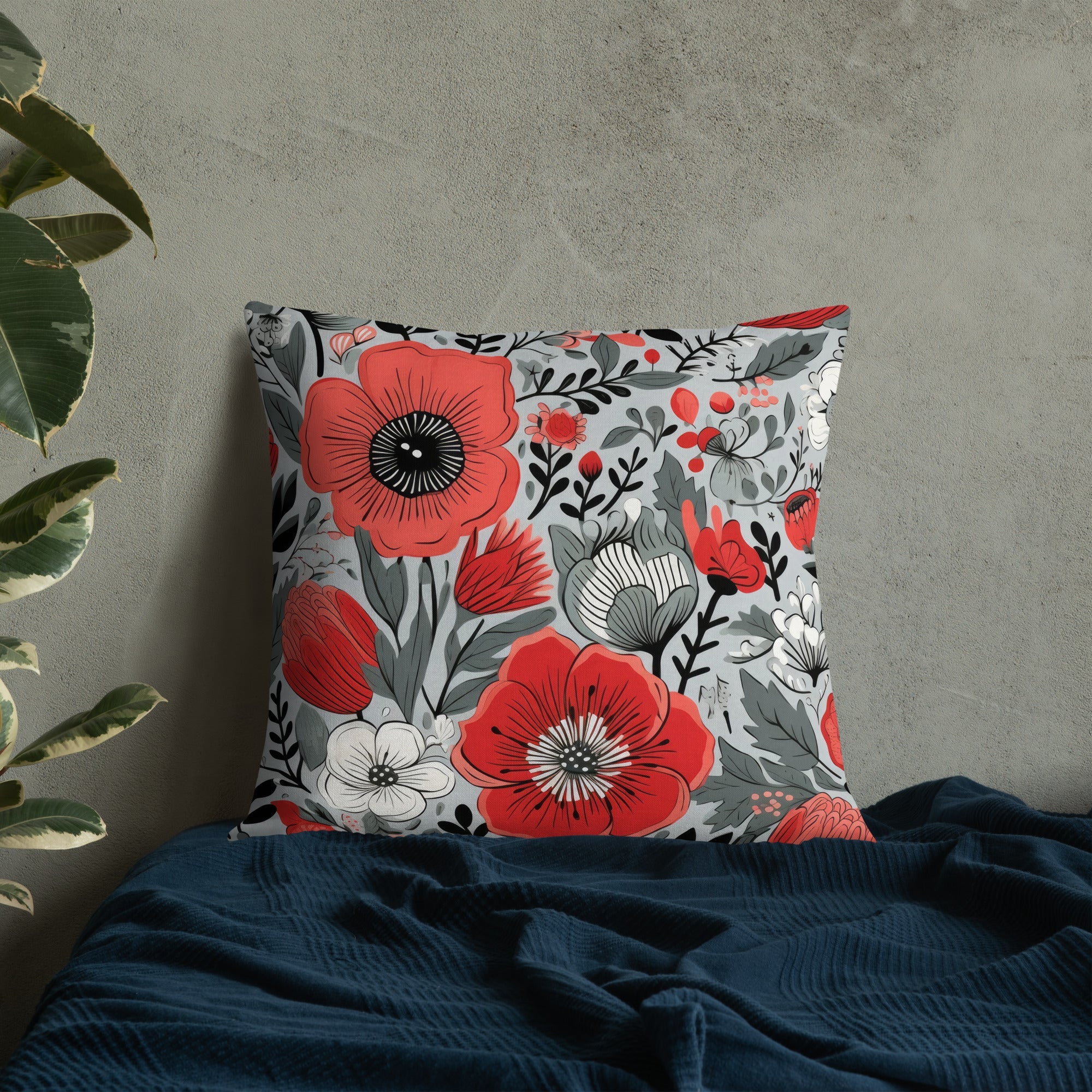 Floral Lover's Botanical Throw Pillow