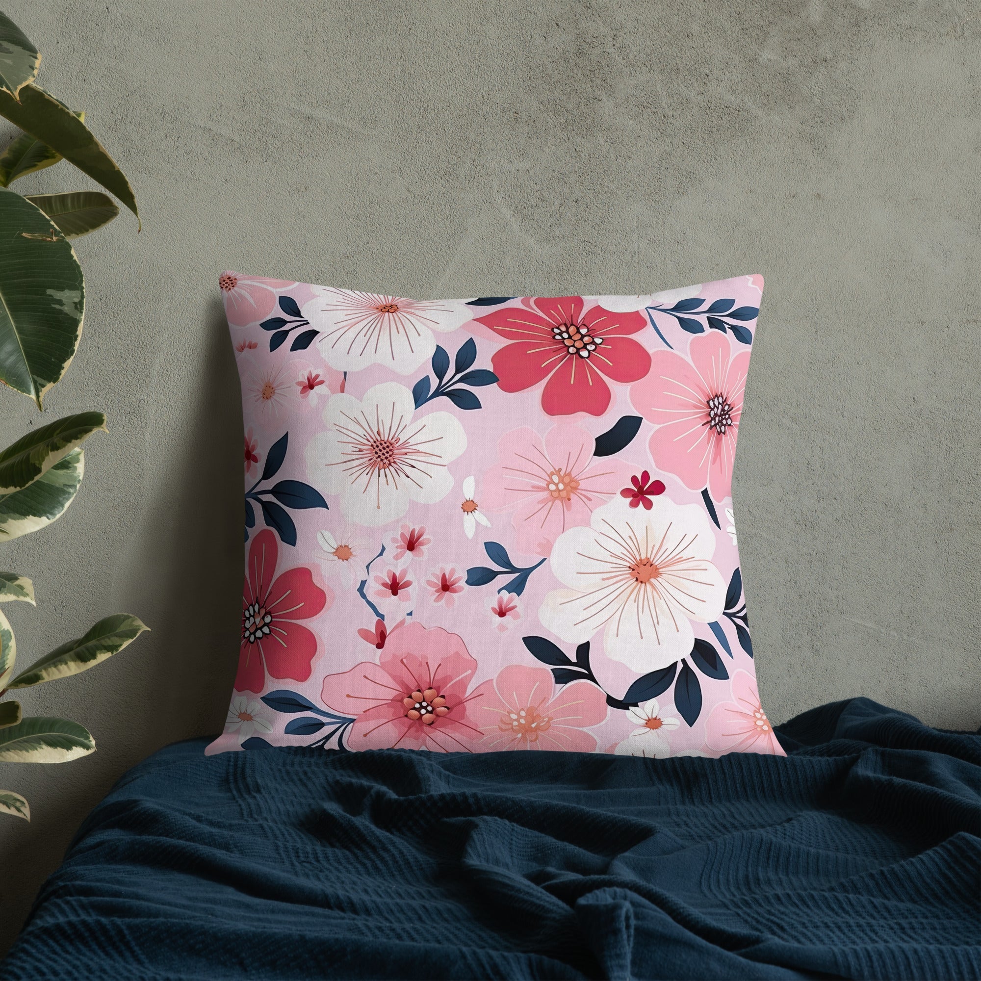 Floral Lover's Botanical Throw Pillow