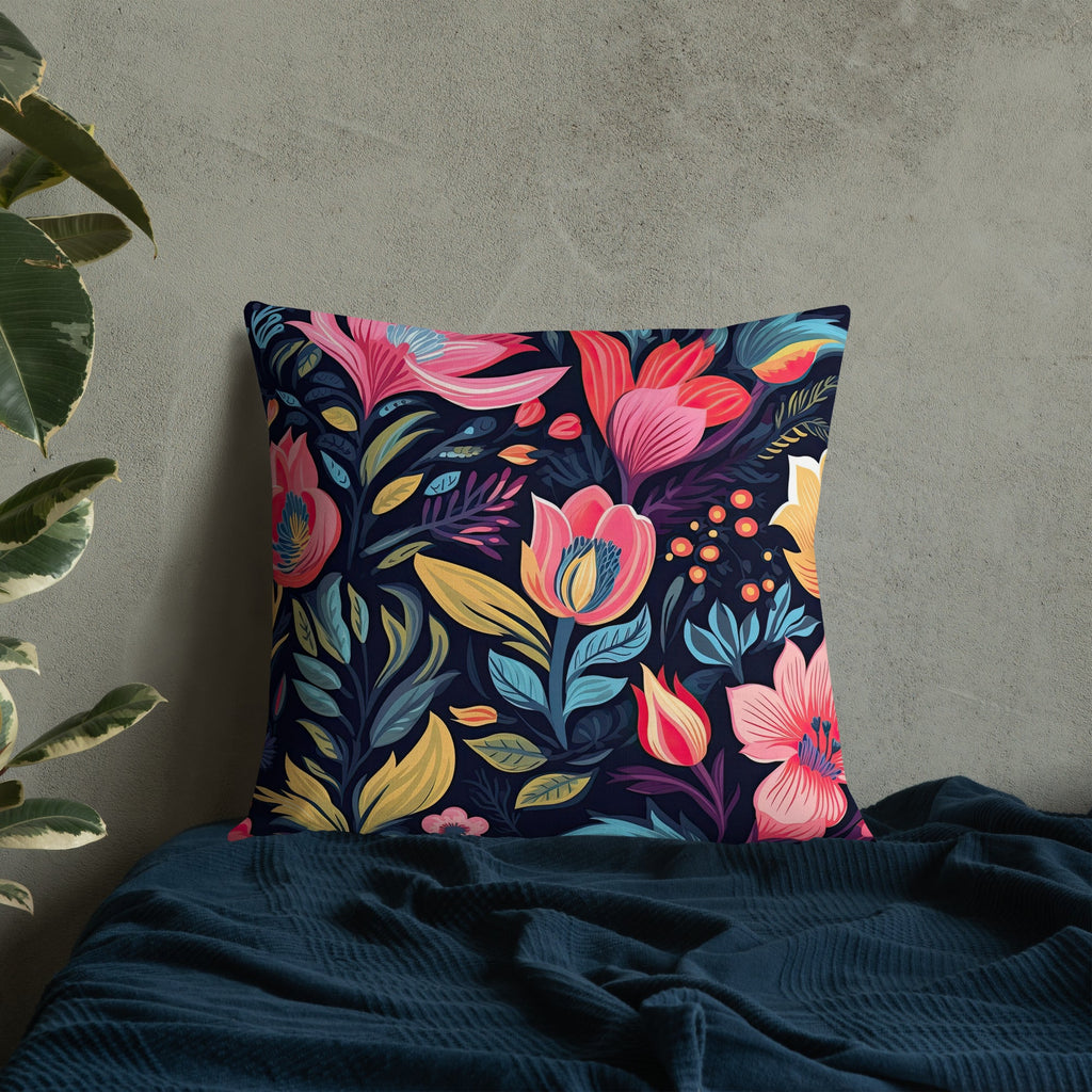 Floral Lover's Botanical Throw Pillow
