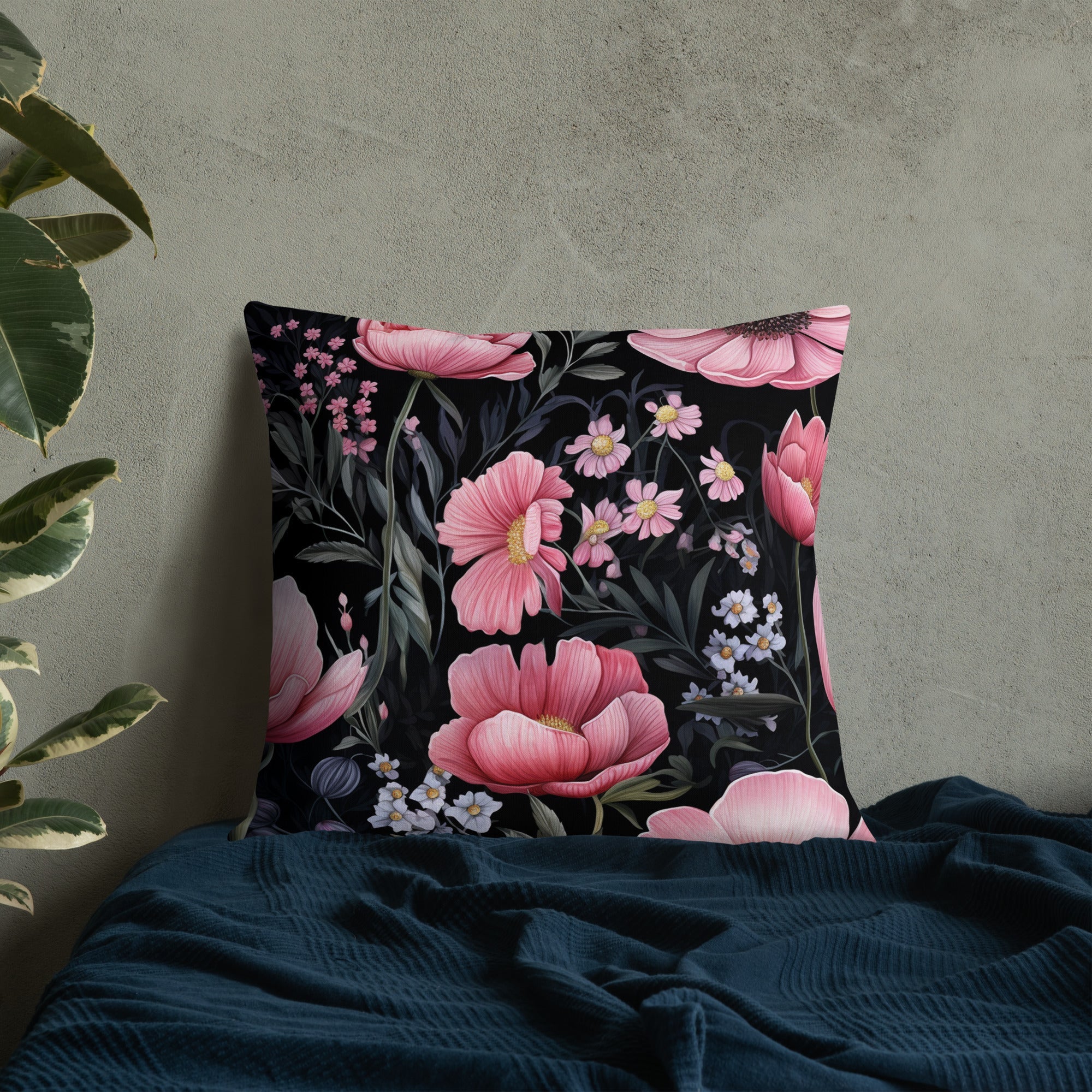 Floral Lover's Botanical Throw Pillow