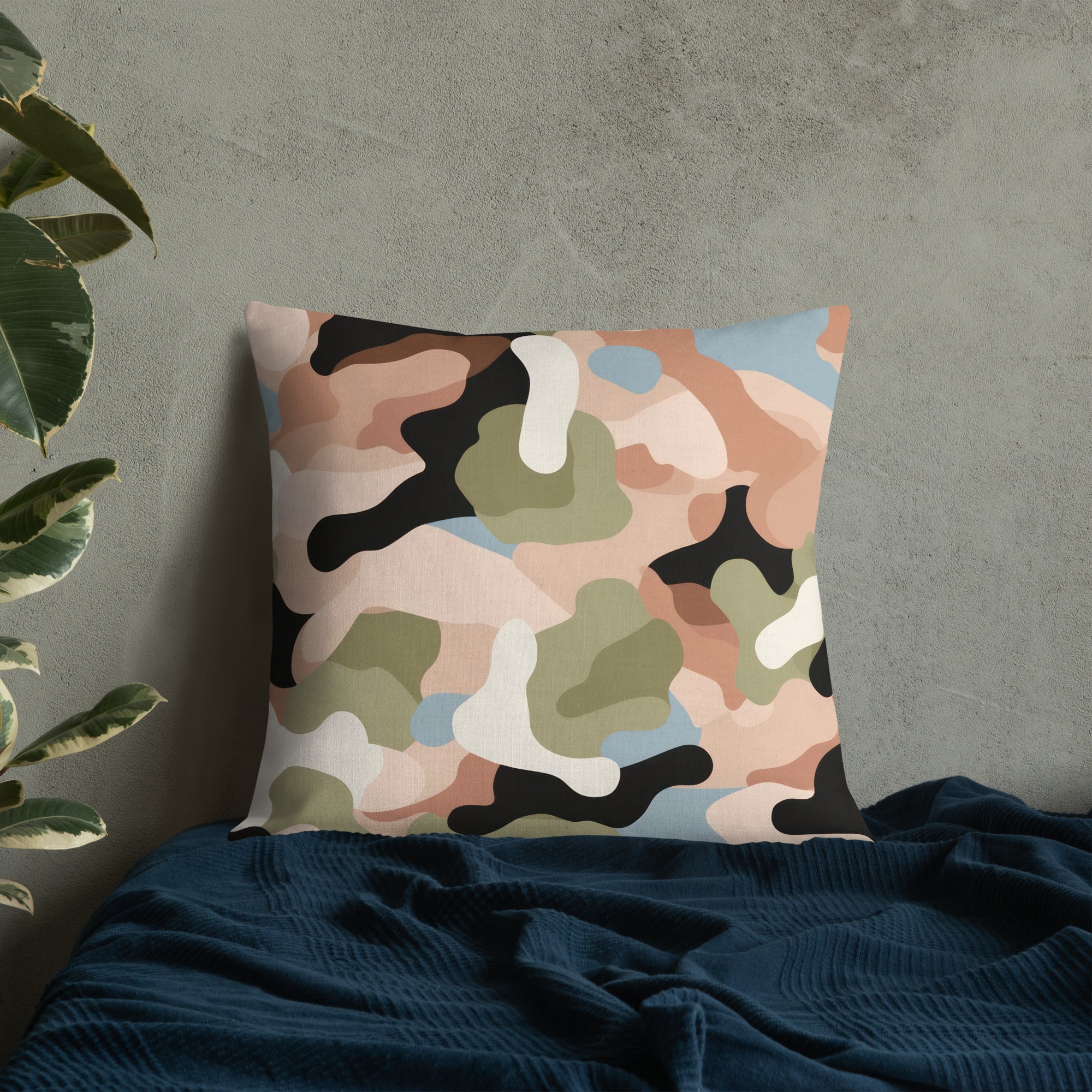 Army Enthusiast Camouflage Premium Throw Pillow