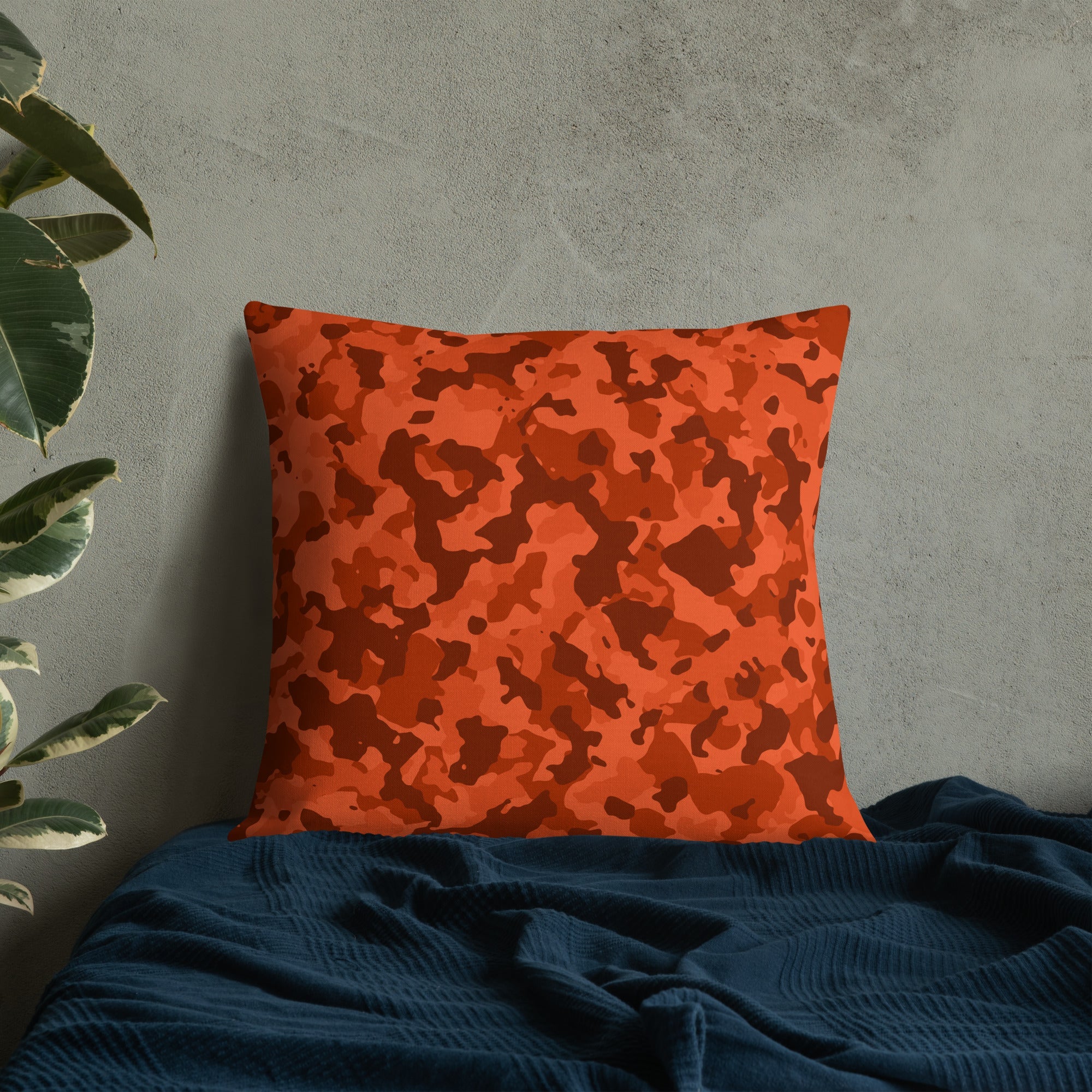 Army Enthusiast Camouflage Premium Throw Pillow