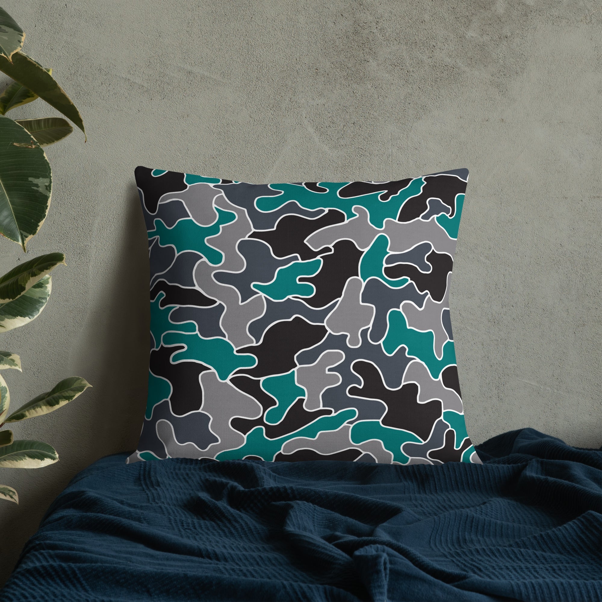 Army Enthusiast Camouflage Premium Throw Pillow