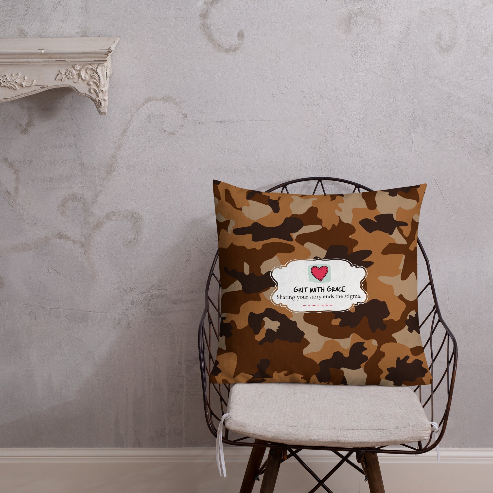 Army Enthusiast Camouflage Premium Throw Pillow