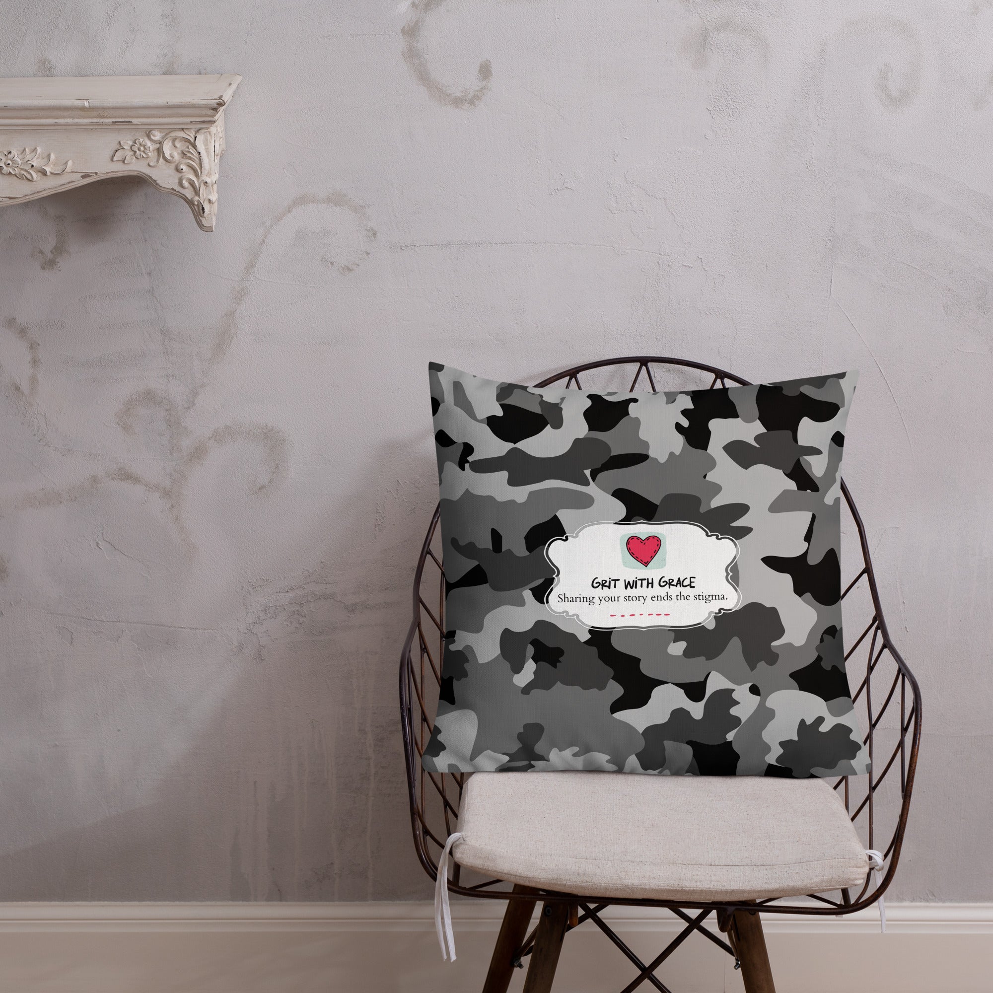 Army Enthusiast Camouflage Premium Throw Pillow