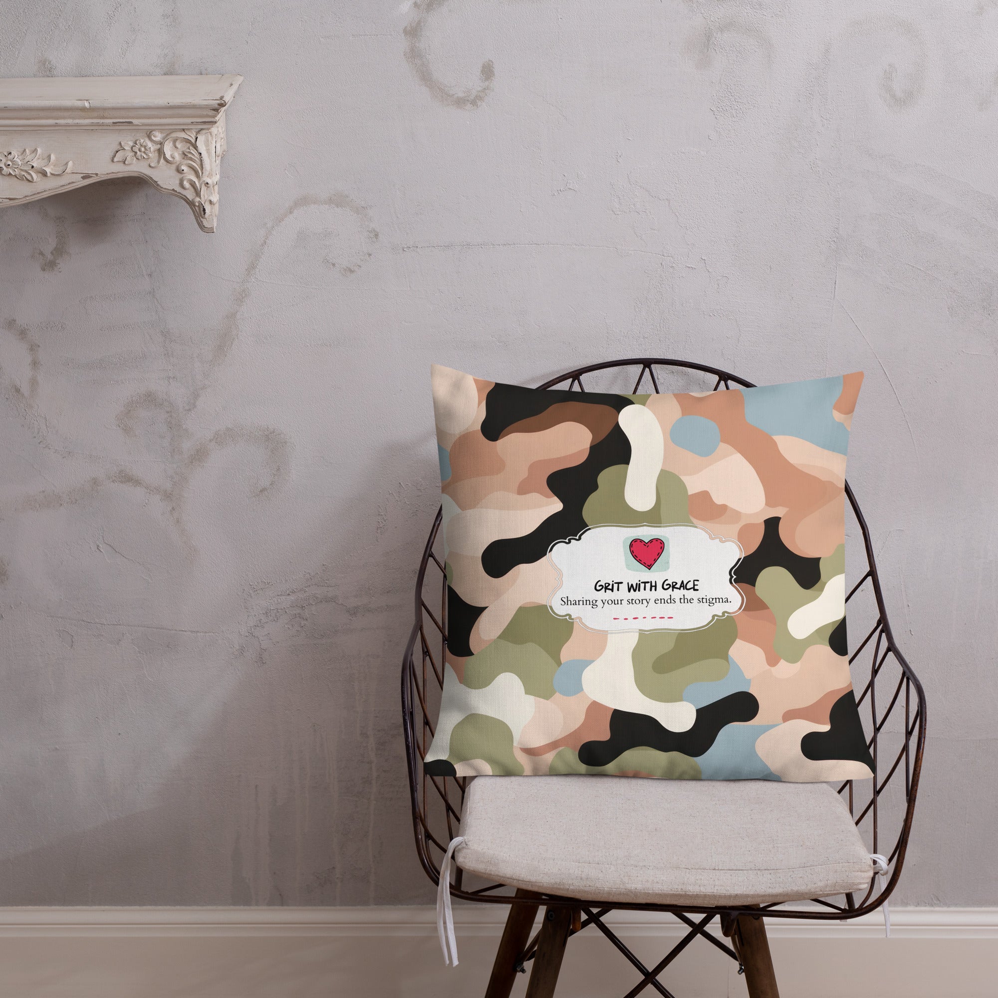 Army Enthusiast Camouflage Premium Throw Pillow