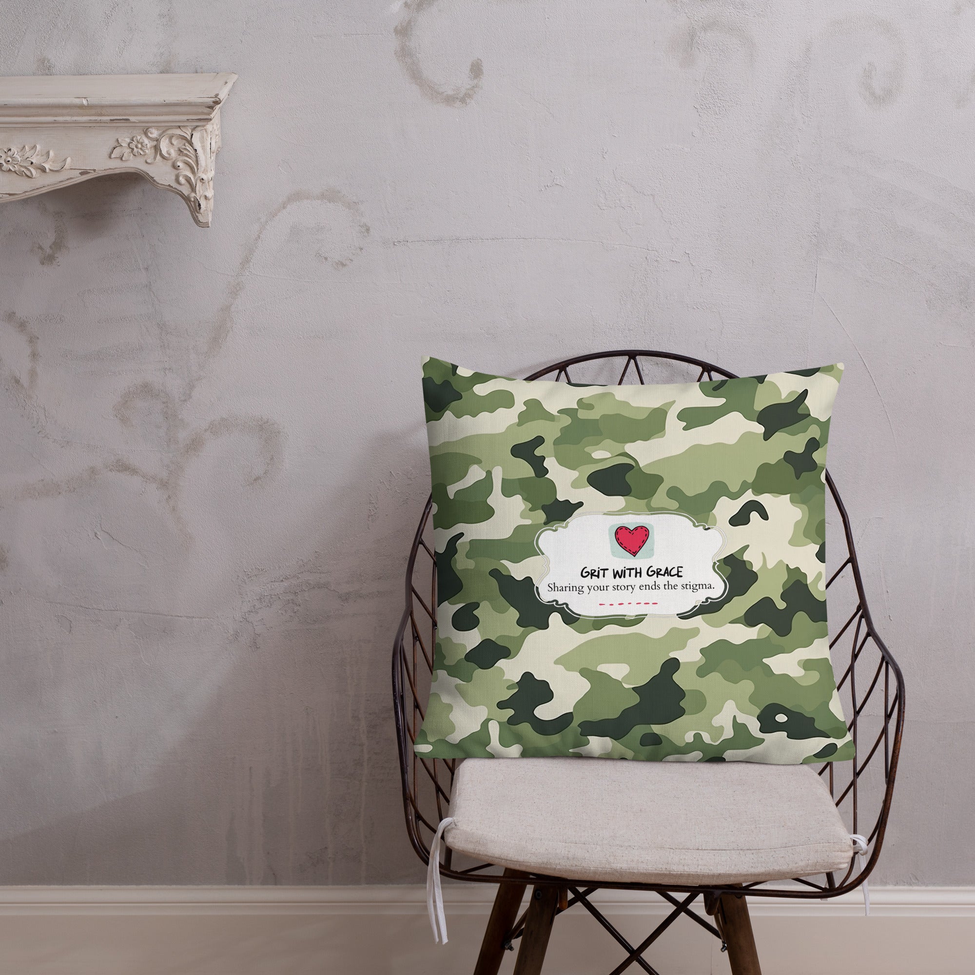 Army Enthusiast Camouflage Premium Throw Pillow