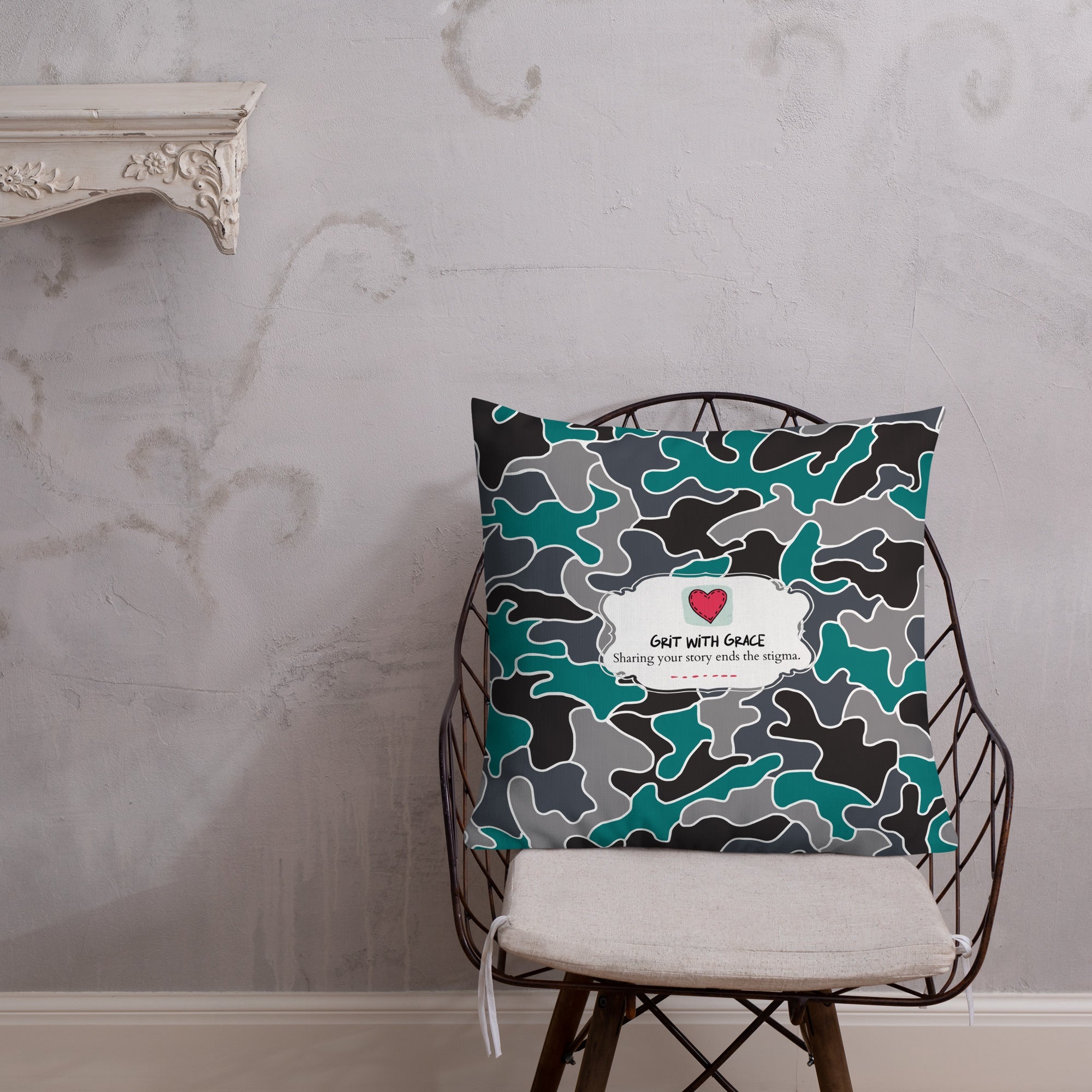 Army Enthusiast Camouflage Premium Throw Pillow