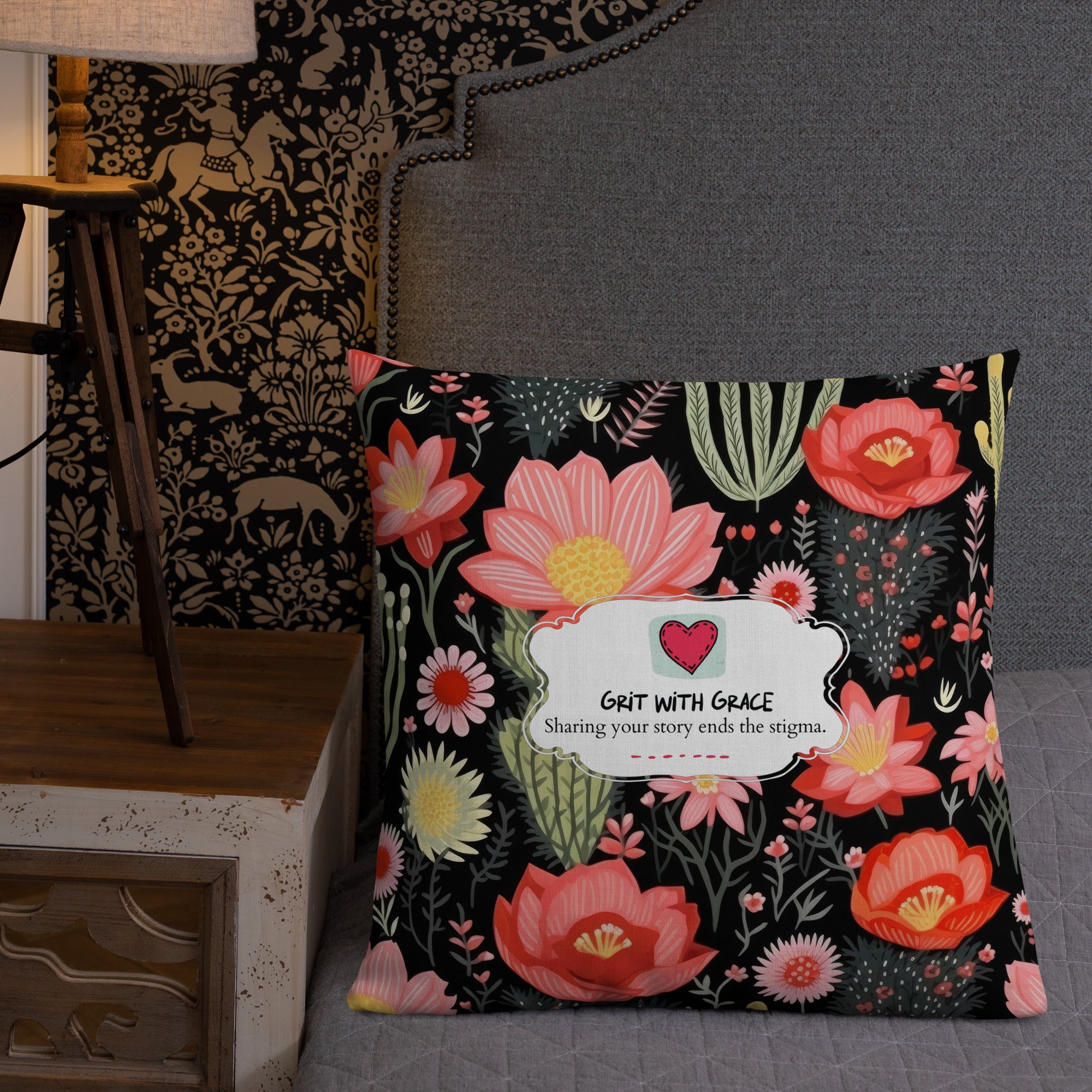 Floral Lover's Botanical Throw Pillow