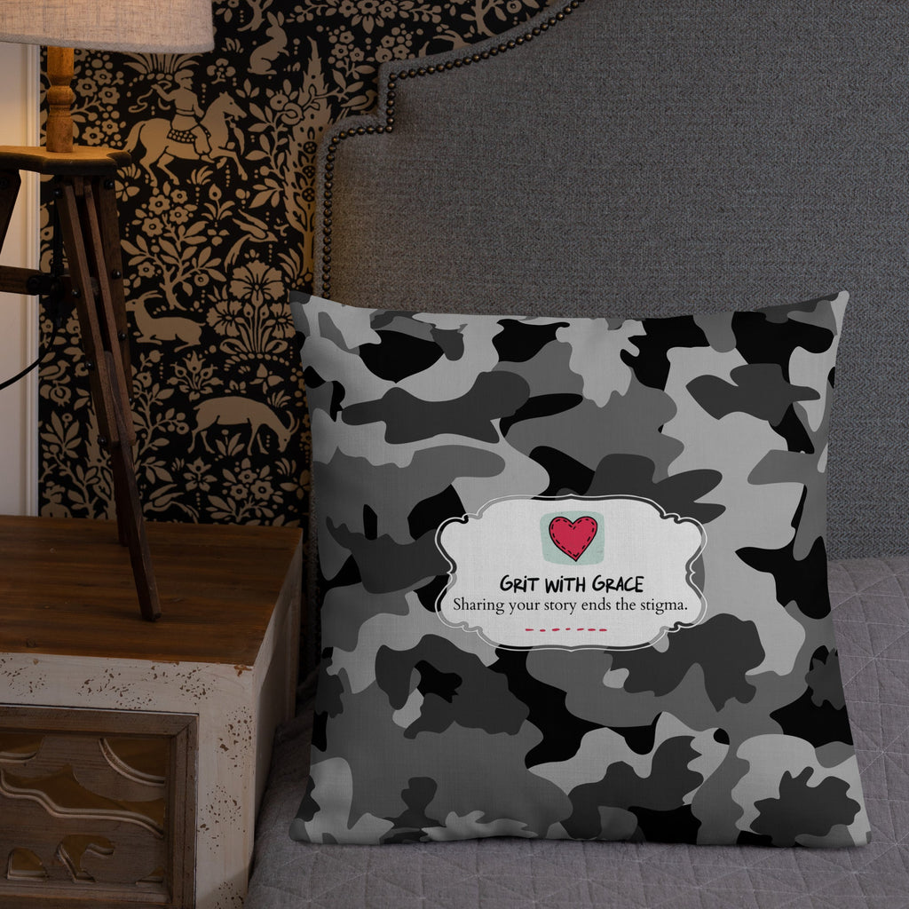 Army Enthusiast Camouflage Premium Throw Pillow