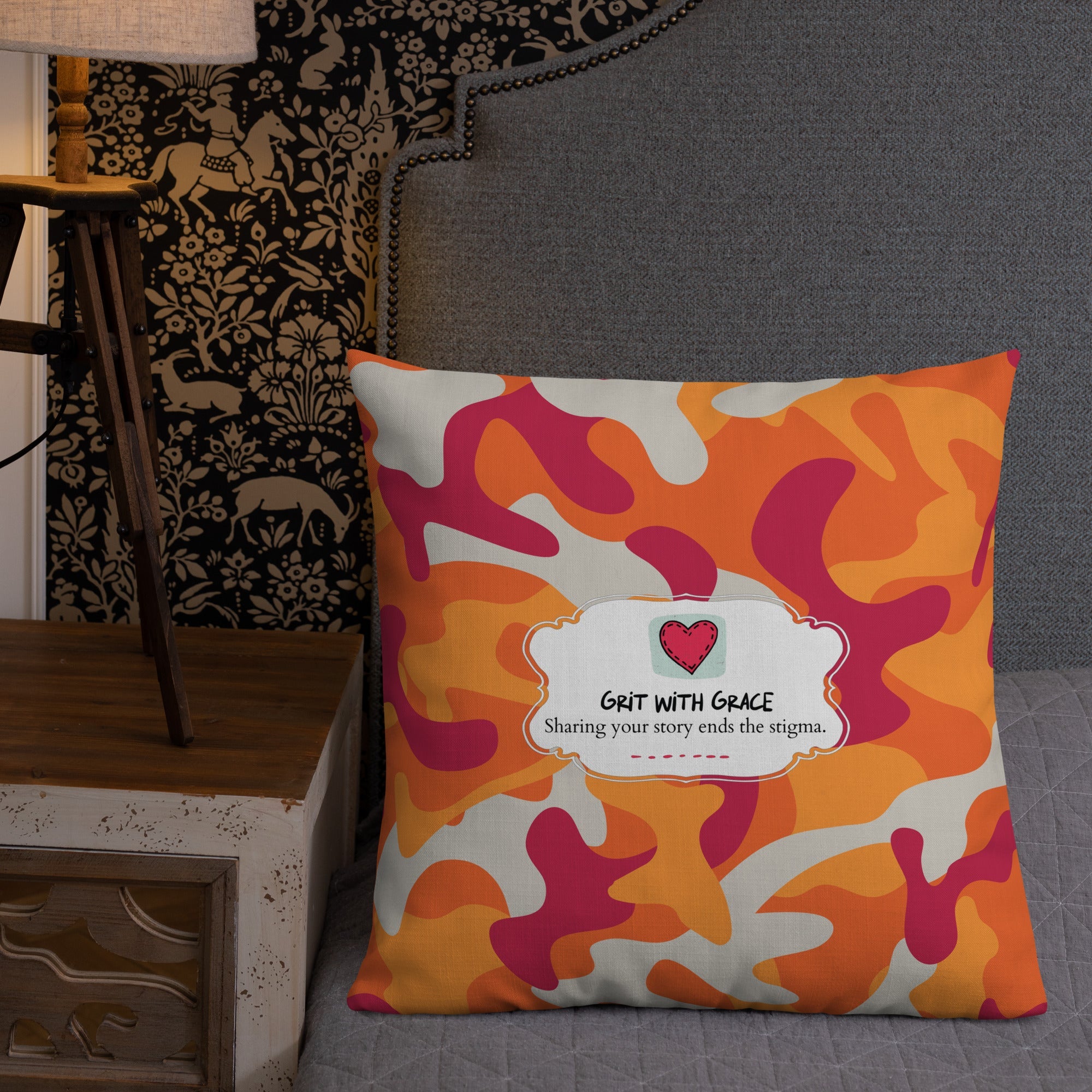 Army Enthusiast Camouflage Premium Throw Pillow