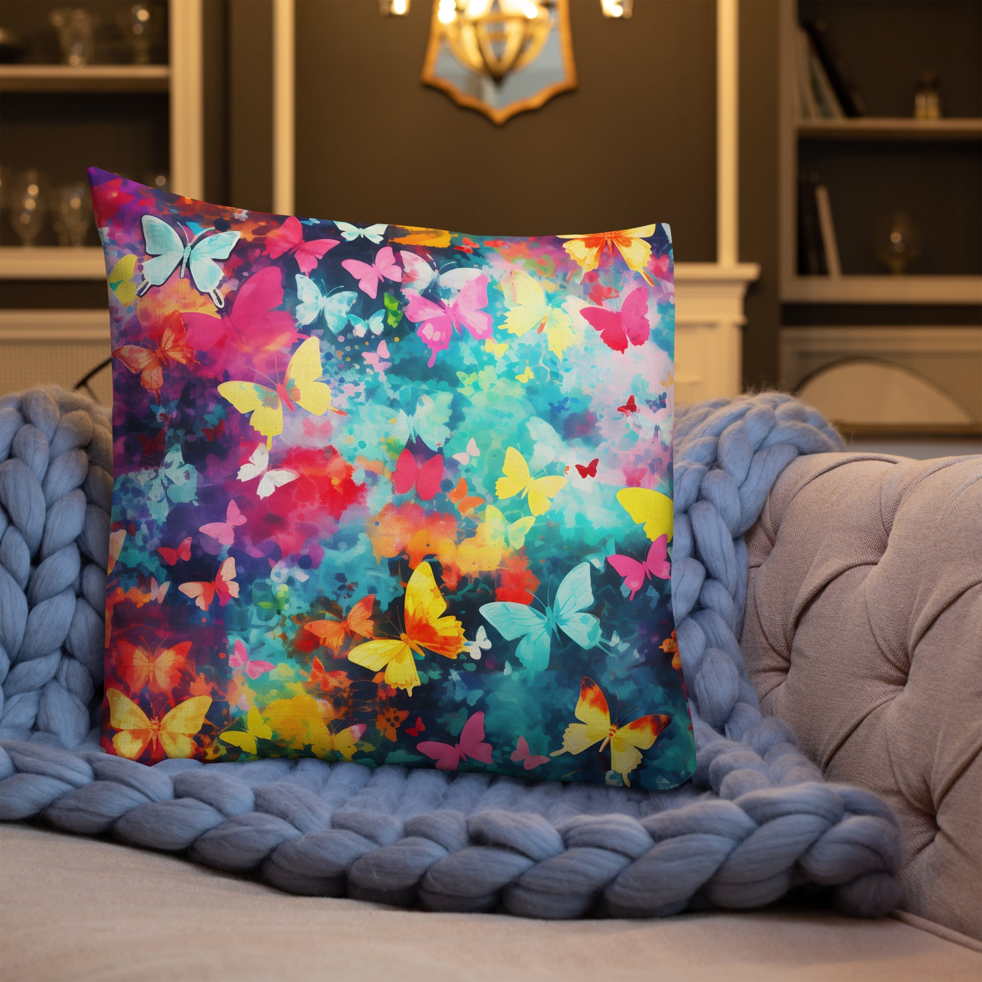 Butterfly Lover's Decorative Yet Comfortable Premium Pillow