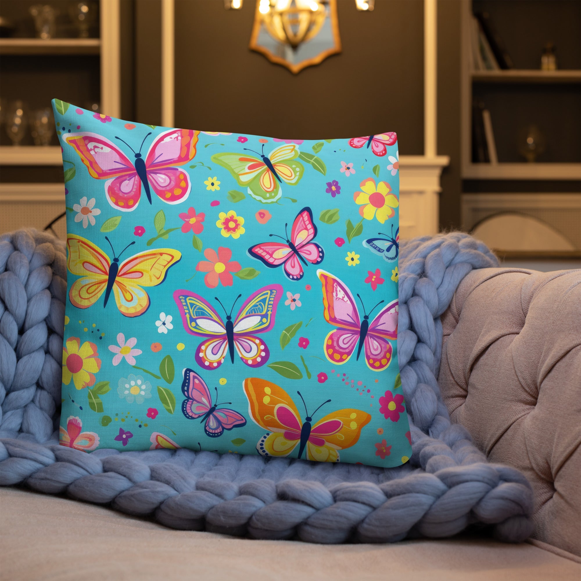 Butterfly Lover's Decorative Yet Comfortable Premium Pillow