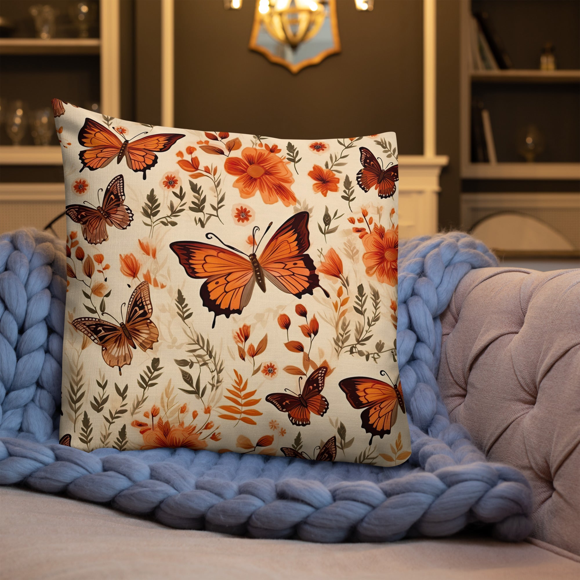 Butterfly Lover's Decorative Yet Comfortable Premium Pillow