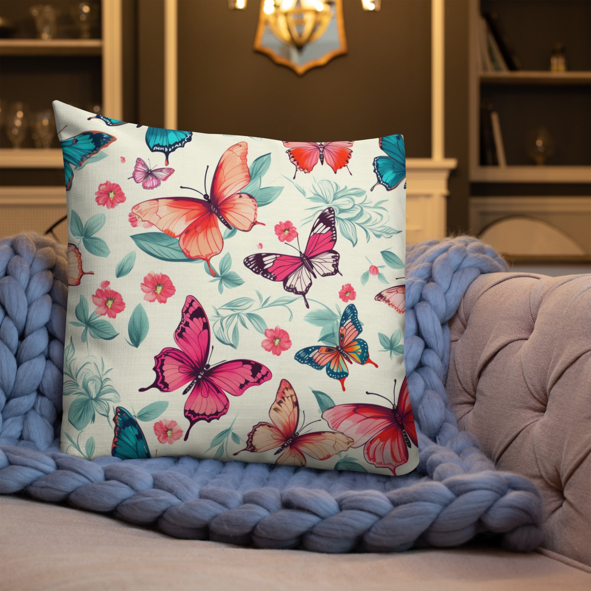 Butterfly Lover's Decorative Yet Comfortable Premium Pillow