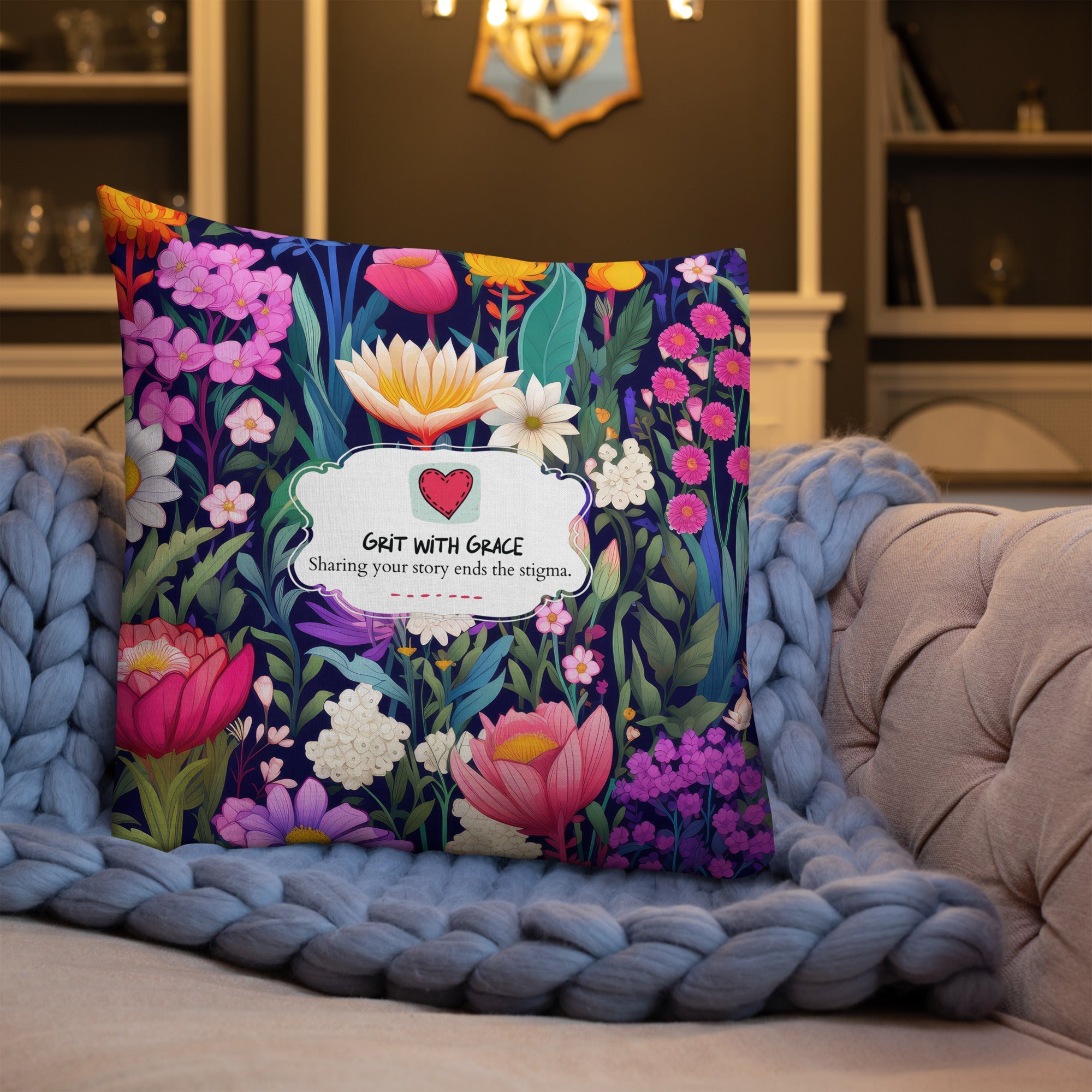 Floral Lover's Botanical Throw Pillow