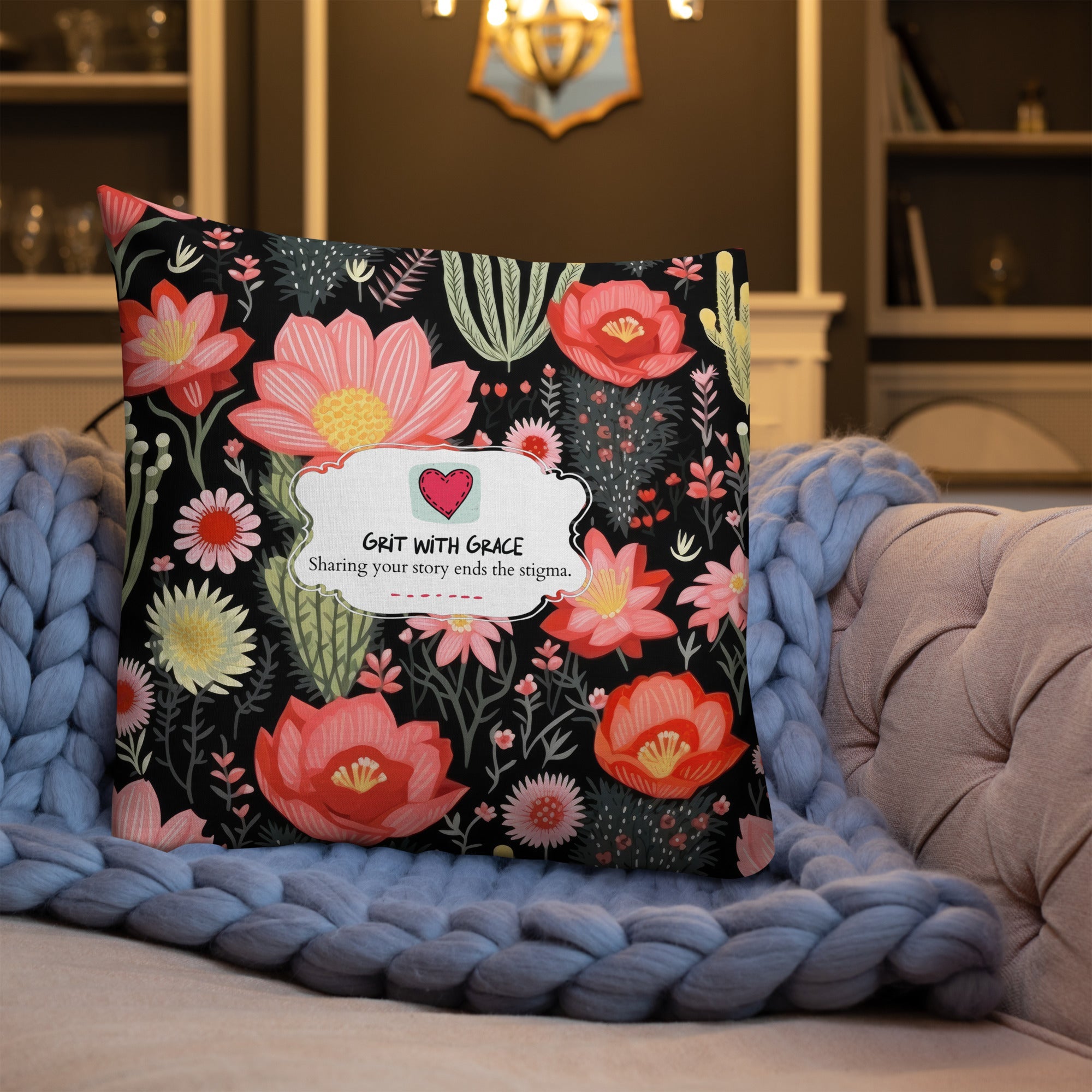 Floral Lover's Botanical Throw Pillow