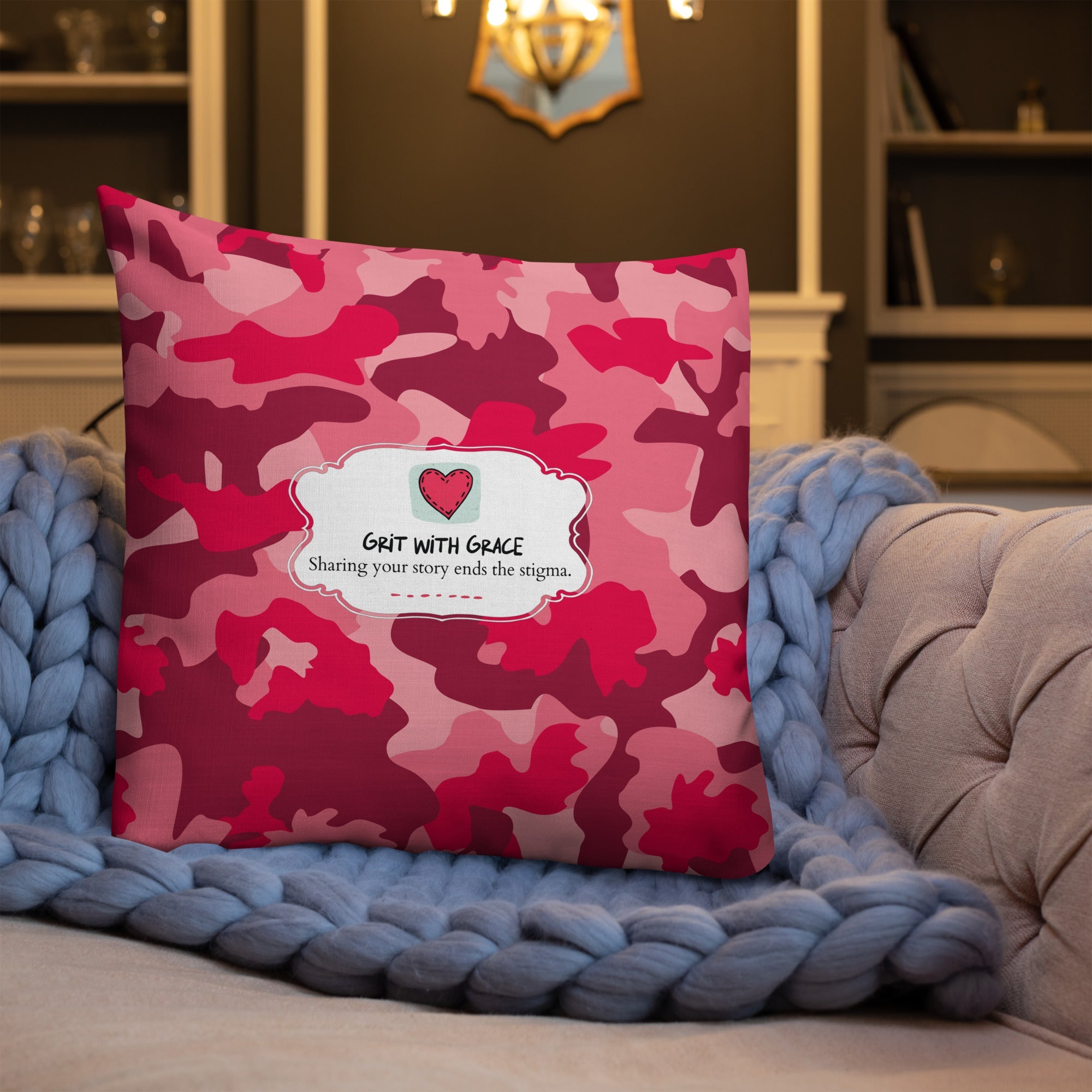 Army Enthusiast Camouflage Premium Throw Pillow