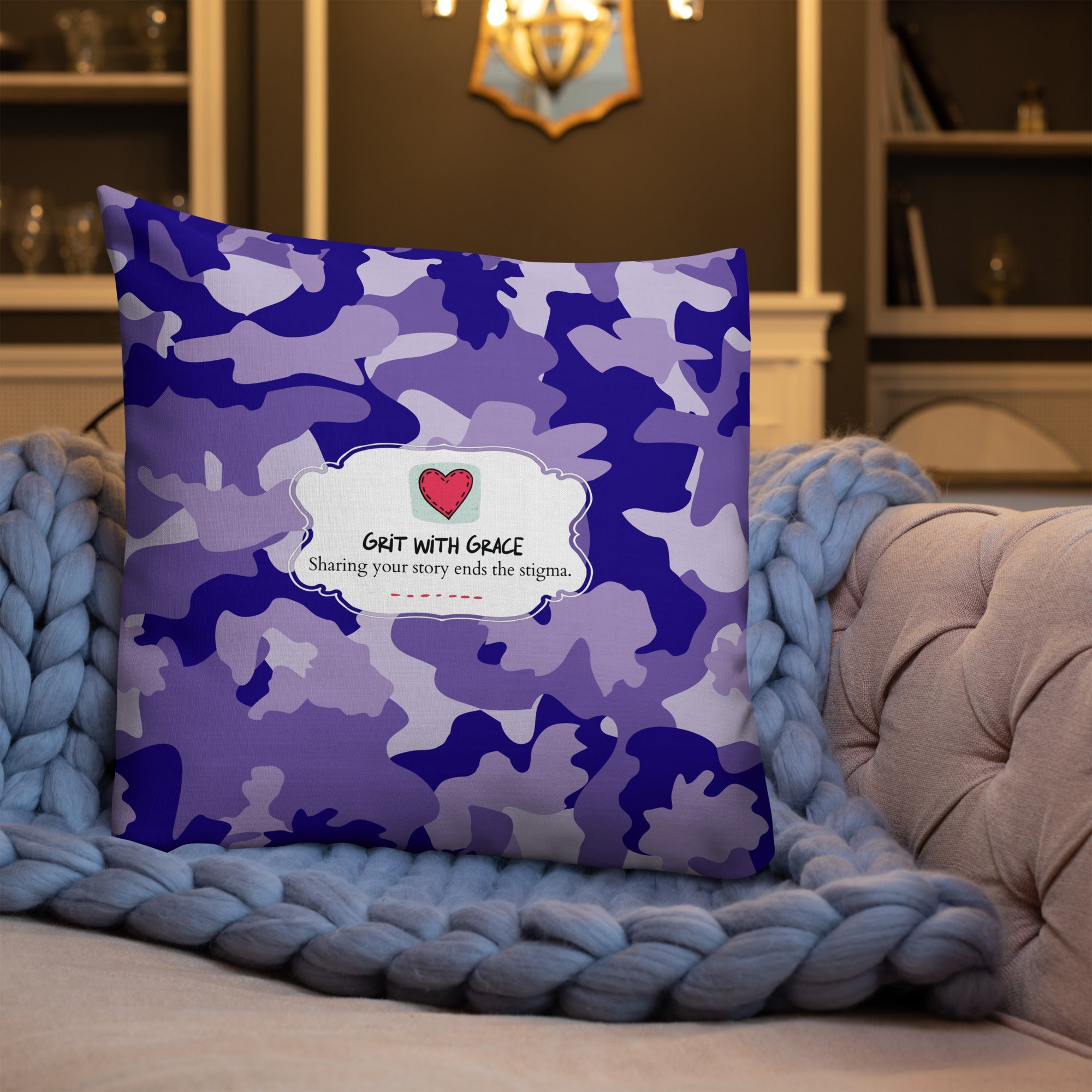 Army Enthusiast Camouflage Premium Throw Pillow