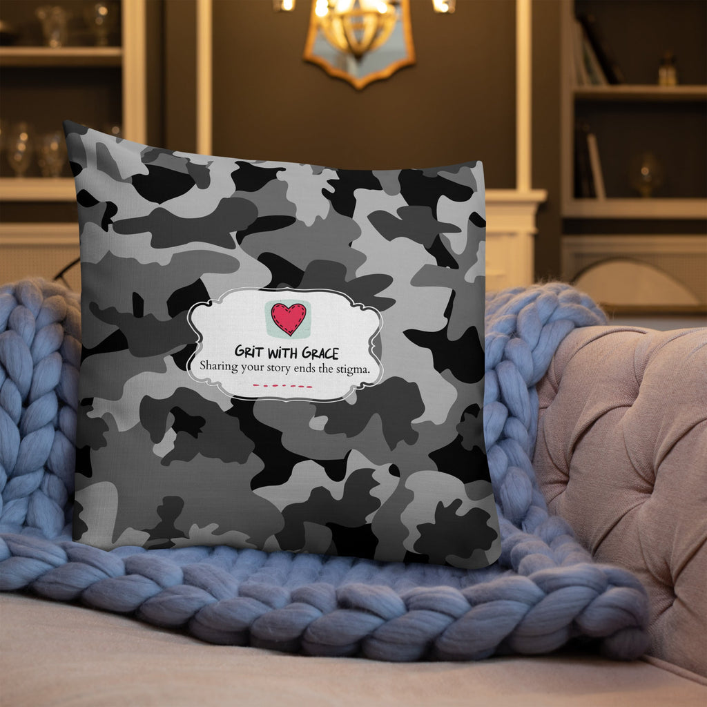 Army Enthusiast Camouflage Premium Throw Pillow