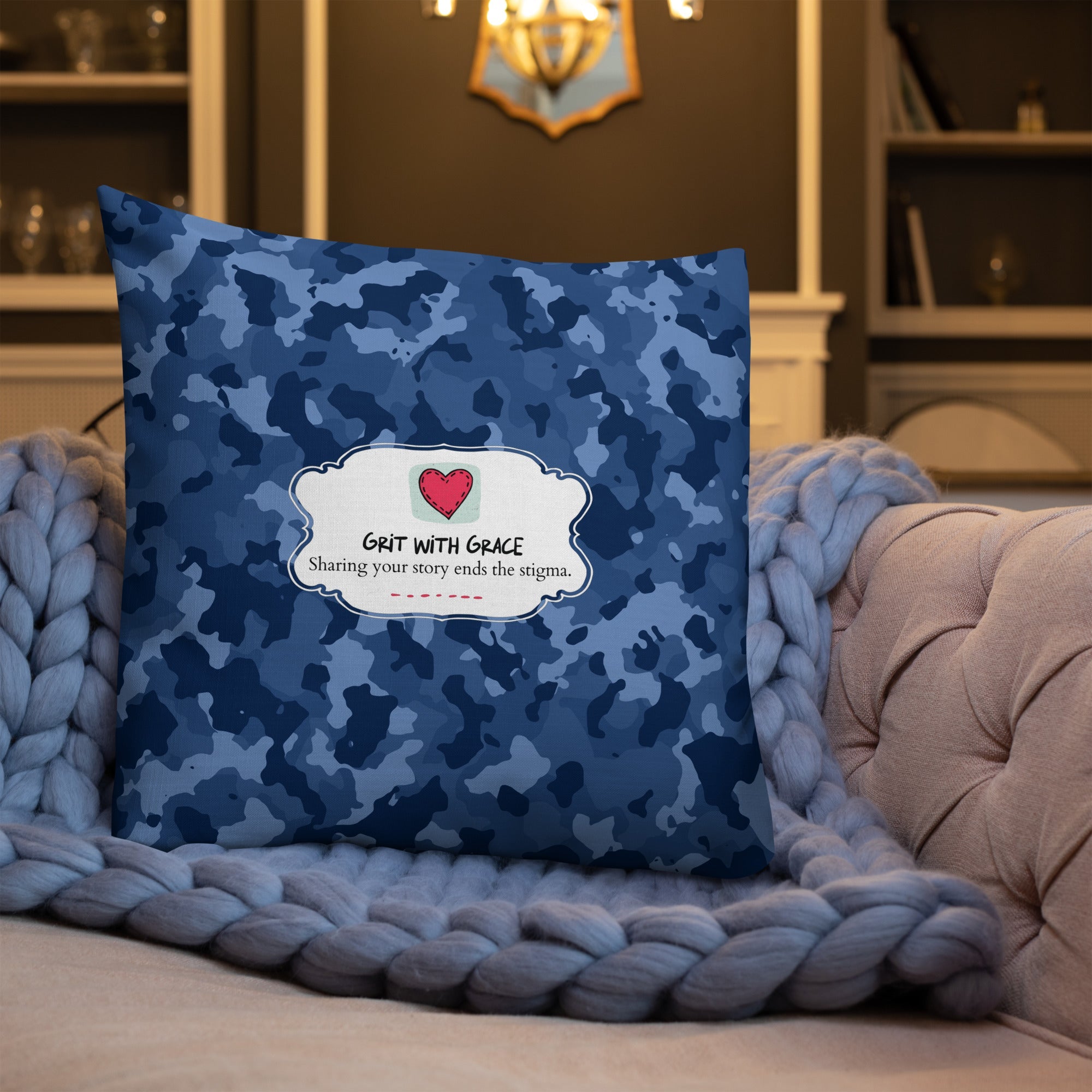 Army Enthusiast Camouflage Premium Throw Pillow