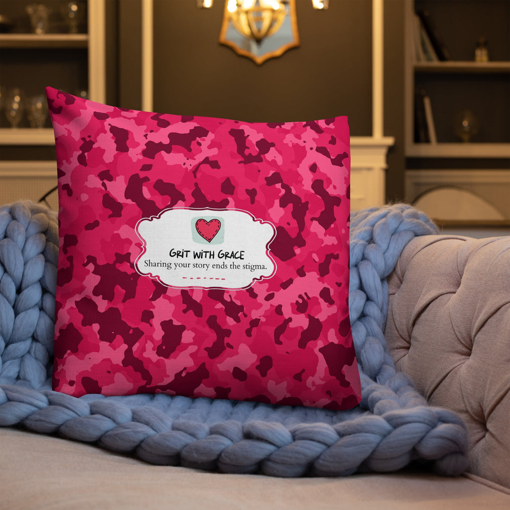 Army Enthusiast Camouflage Premium Throw Pillow
