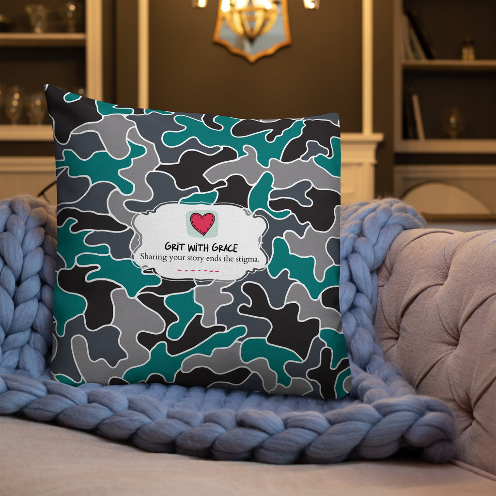 Army Enthusiast Camouflage Premium Throw Pillow