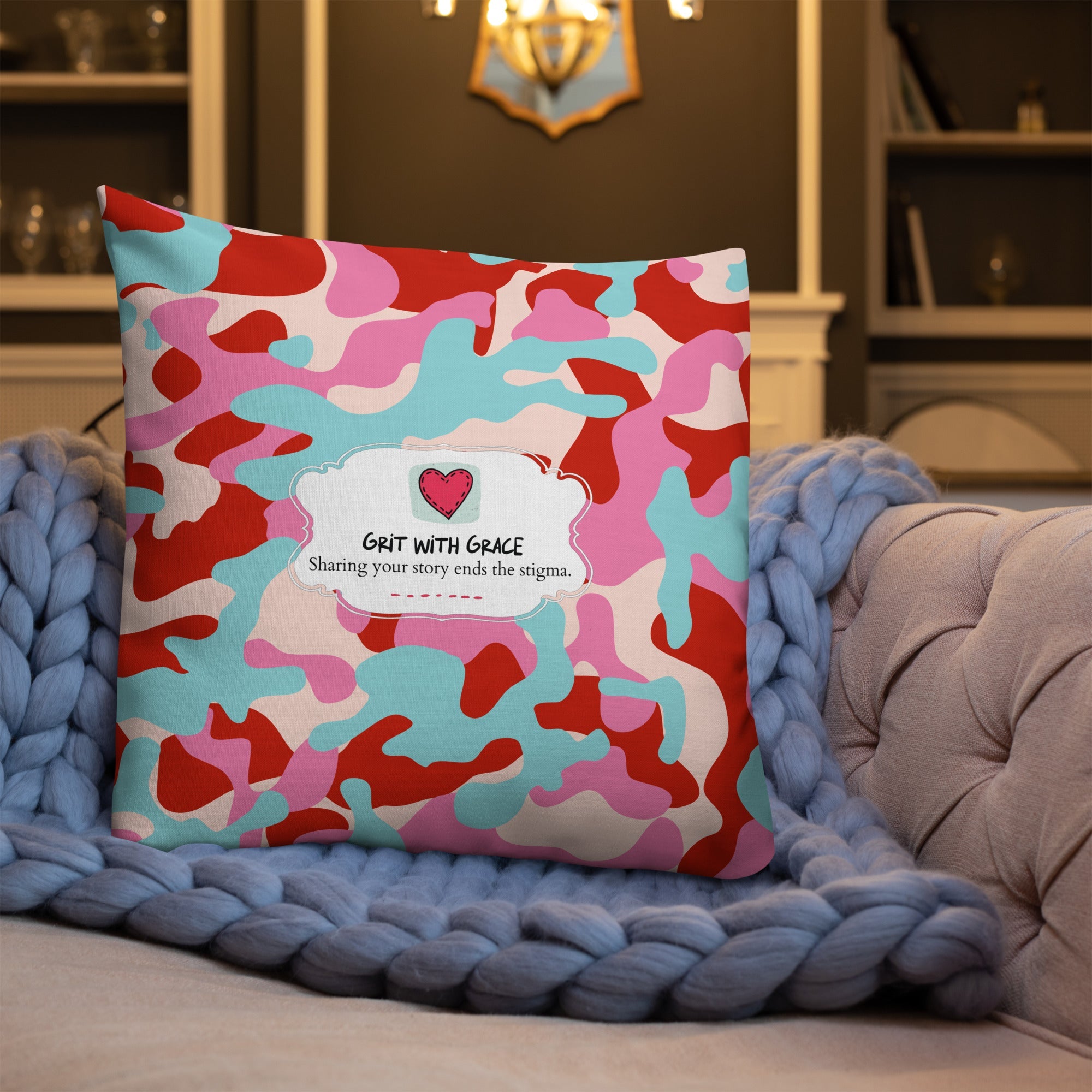 Army Enthusiast Camouflage Premium Throw Pillow