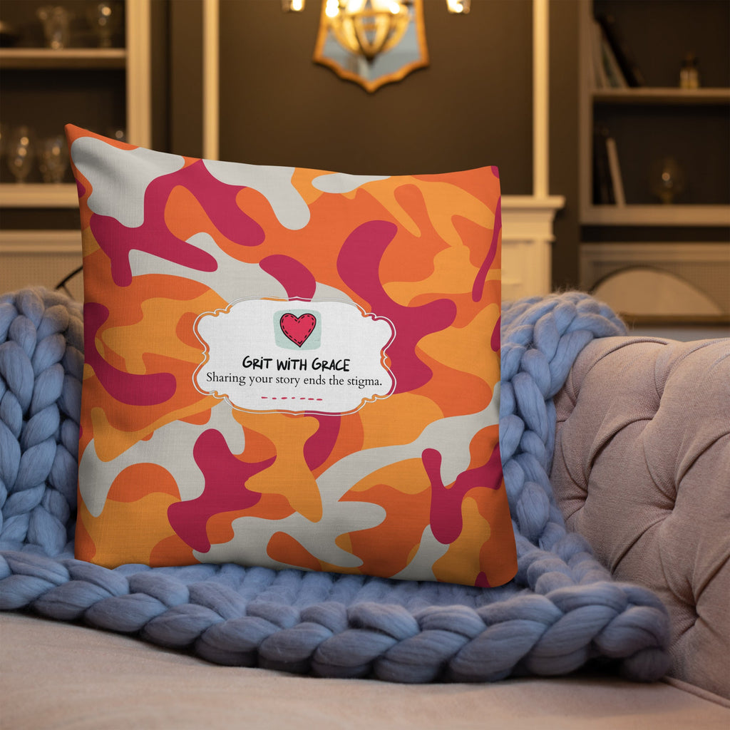 Army Enthusiast Camouflage Premium Throw Pillow