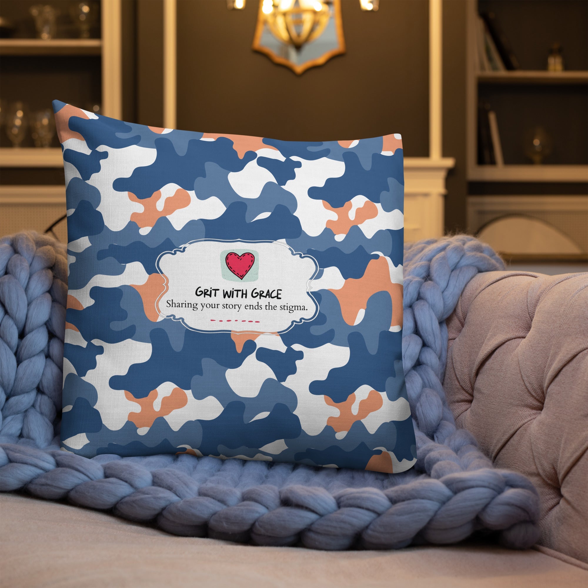 Army Enthusiast Camouflage Premium Throw Pillow