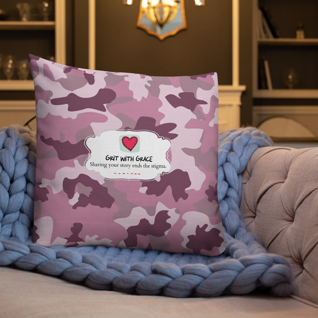 Army Enthusiast Camouflage Premium Throw Pillow