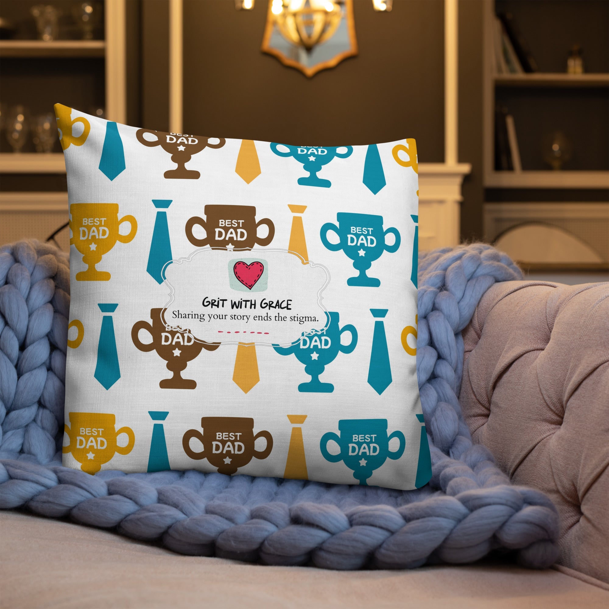 Cool Dad's Fashionably Decorative Throw Pillow