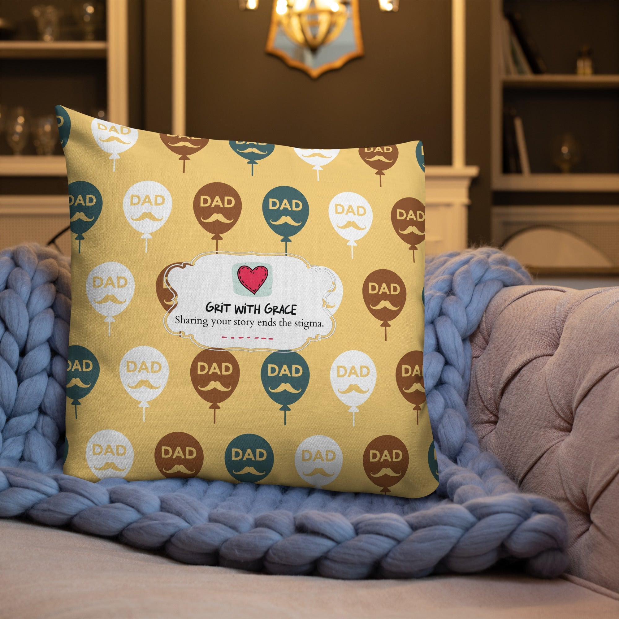Cool Dad's Fashionably Decorative Throw Pillow