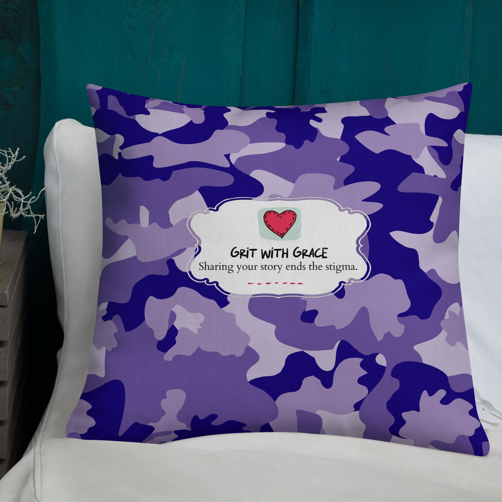 Army Enthusiast Camouflage Premium Throw Pillow
