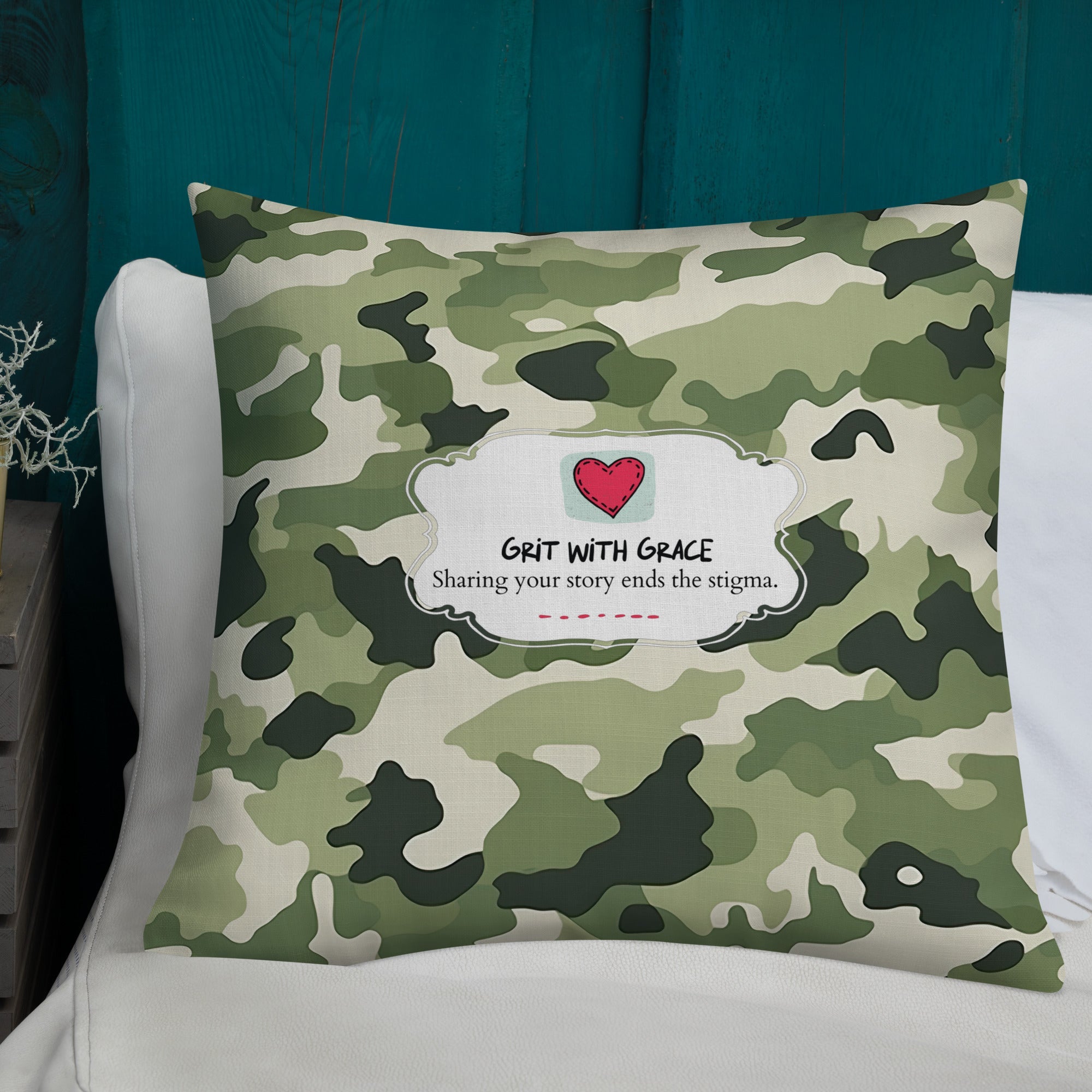 Army Enthusiast Camouflage Premium Throw Pillow